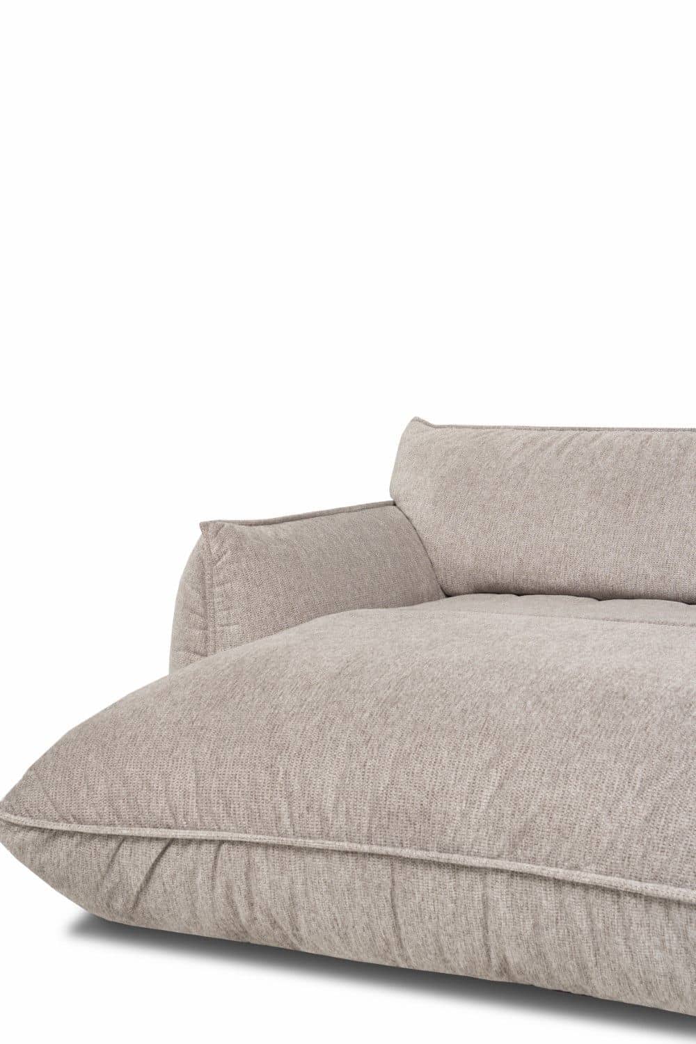 Ecksofa Fluffy aus Chenille-Stoff mit Sitztiefenverstellung - designwerk