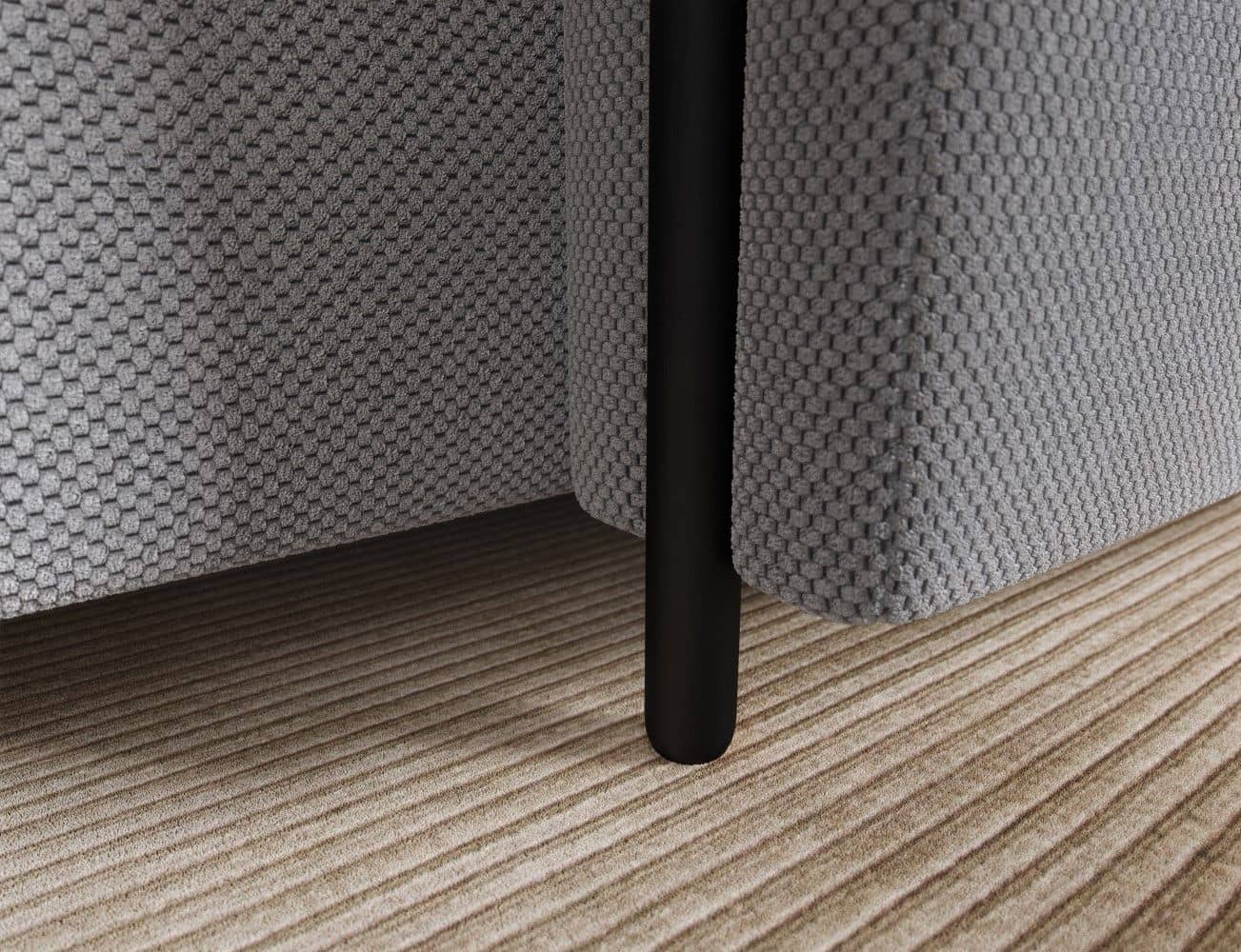 Ecksofa Acossta Calmora Mikrofaser Grau mit Schlaffunktion