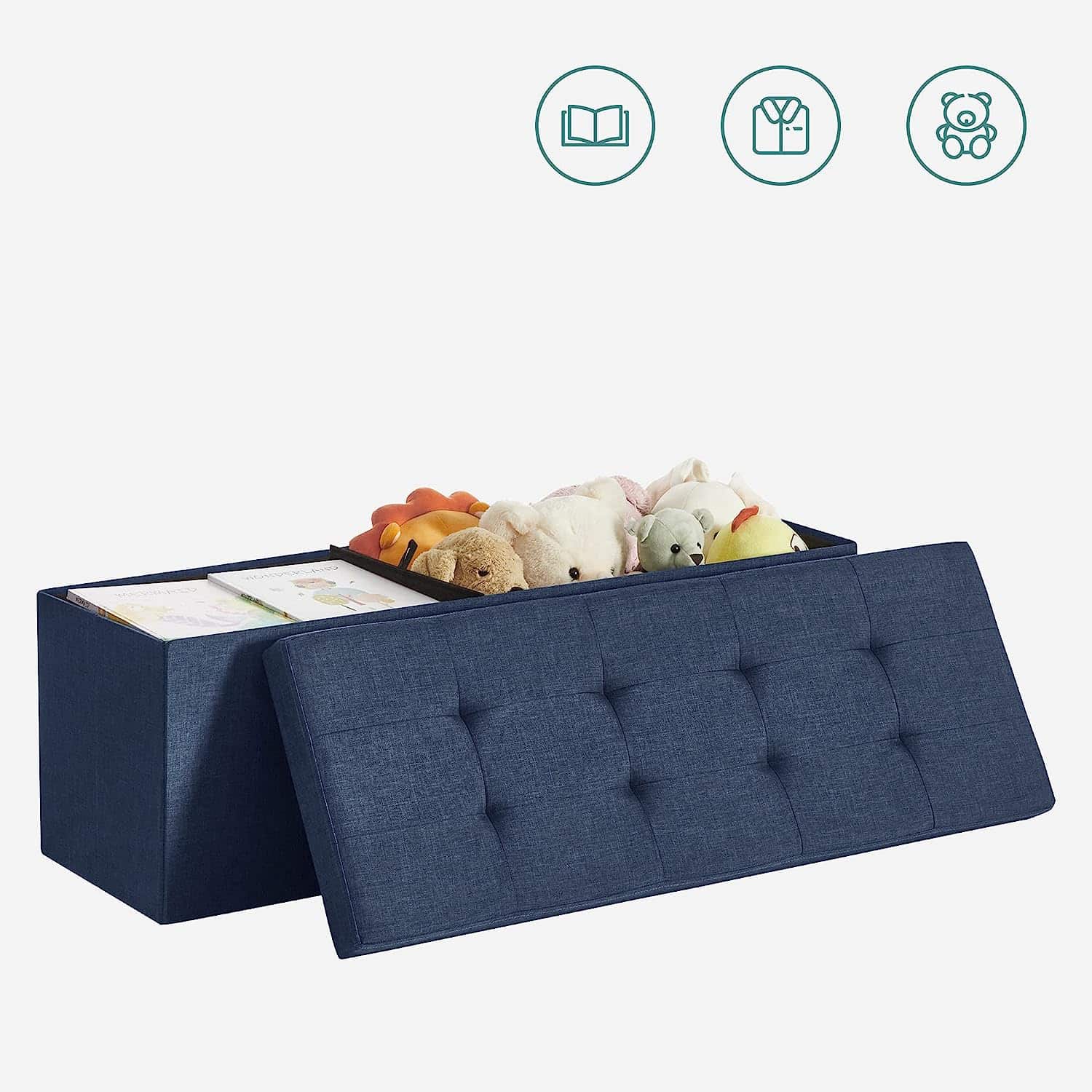 Sitztruhe 110 cm Marineblau-LSF77IN Sitztruhe 110 cm Marineblau-LSF77IN