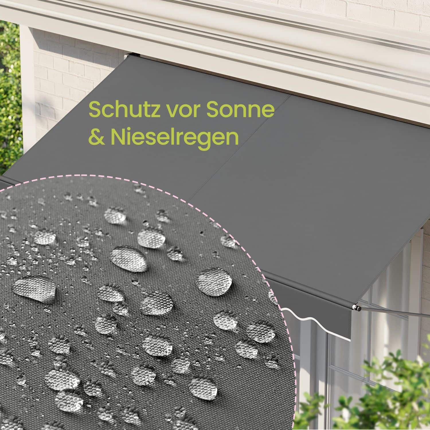 Klemmmarkise, Balkonmarkise, höhenverstellbar