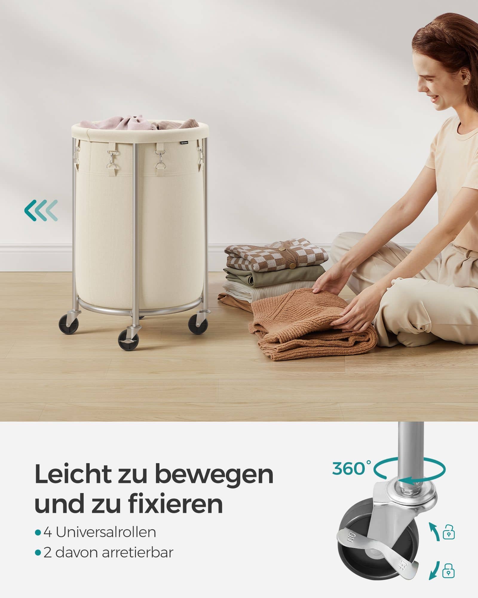 Wäschekorb mit Rollen Wäschekorb mit Rollen