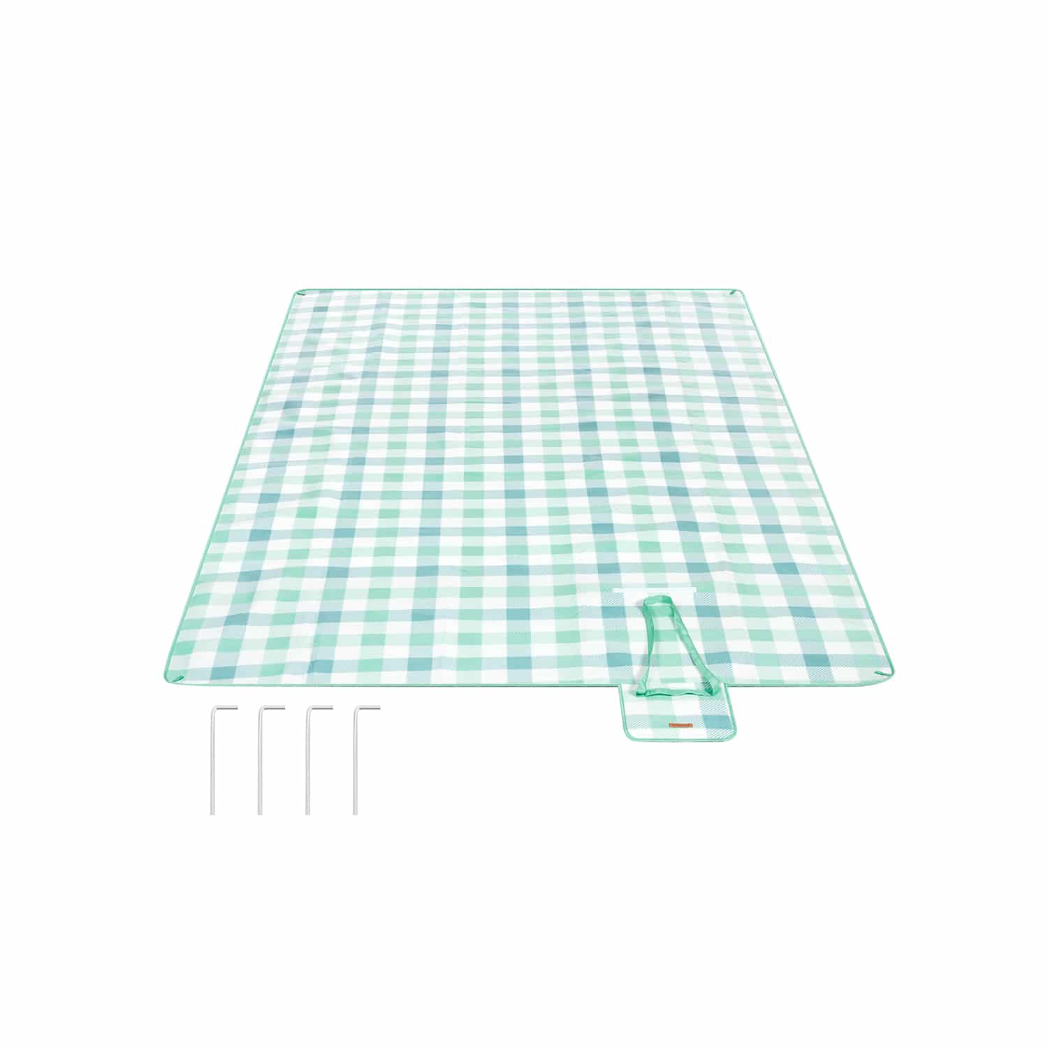 Picknickdecke 300 x 200 cm wasserdicht grün-weiß-GCM012W03 Picknickdecke 300 x 200 cm wasserdicht grün-weiß-GCM012W03