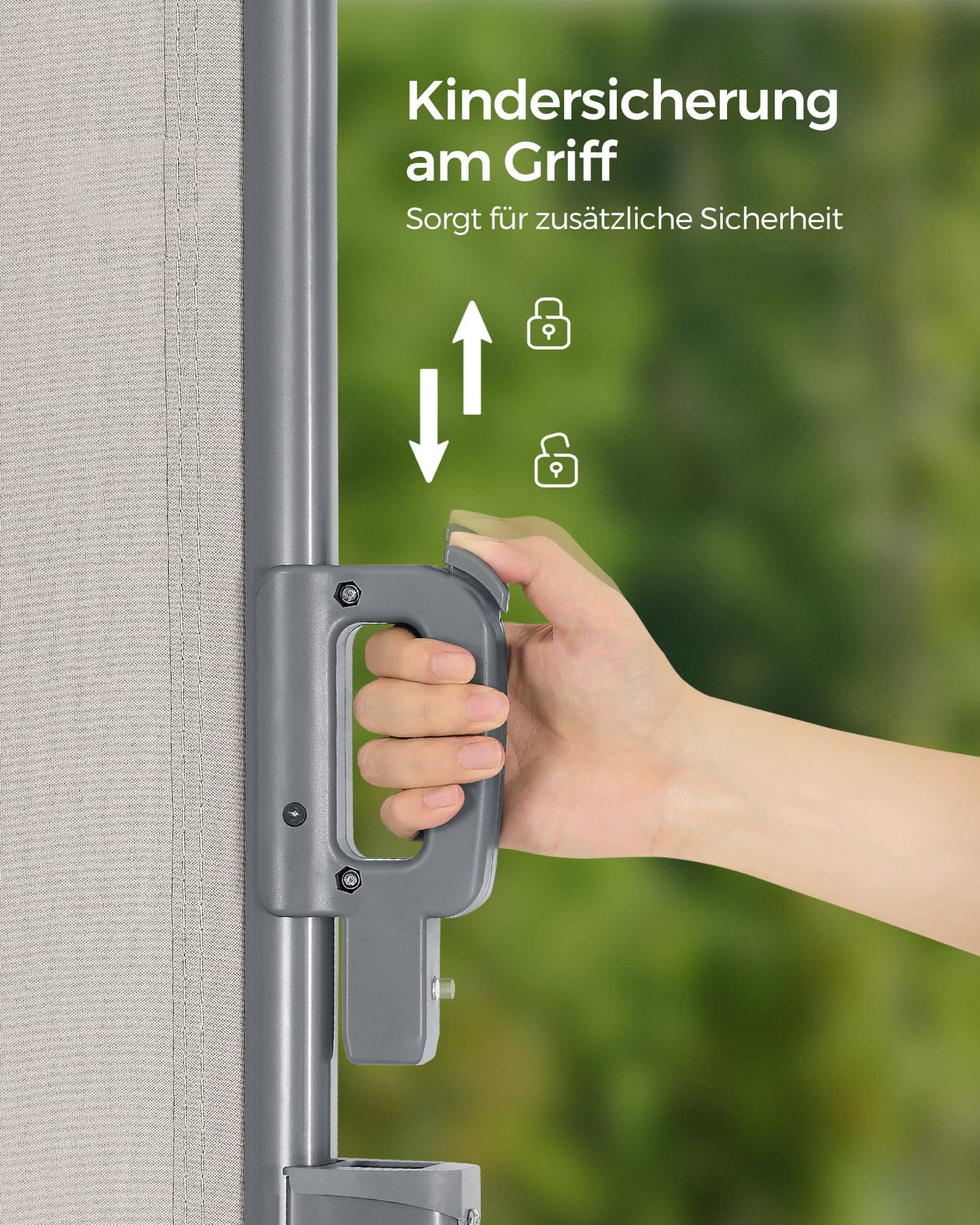 Seitenmarkise 180 x 350 cm Beige-B34GSA185E Seitenmarkise 180 x 350 cm Beige-B34GSA185E