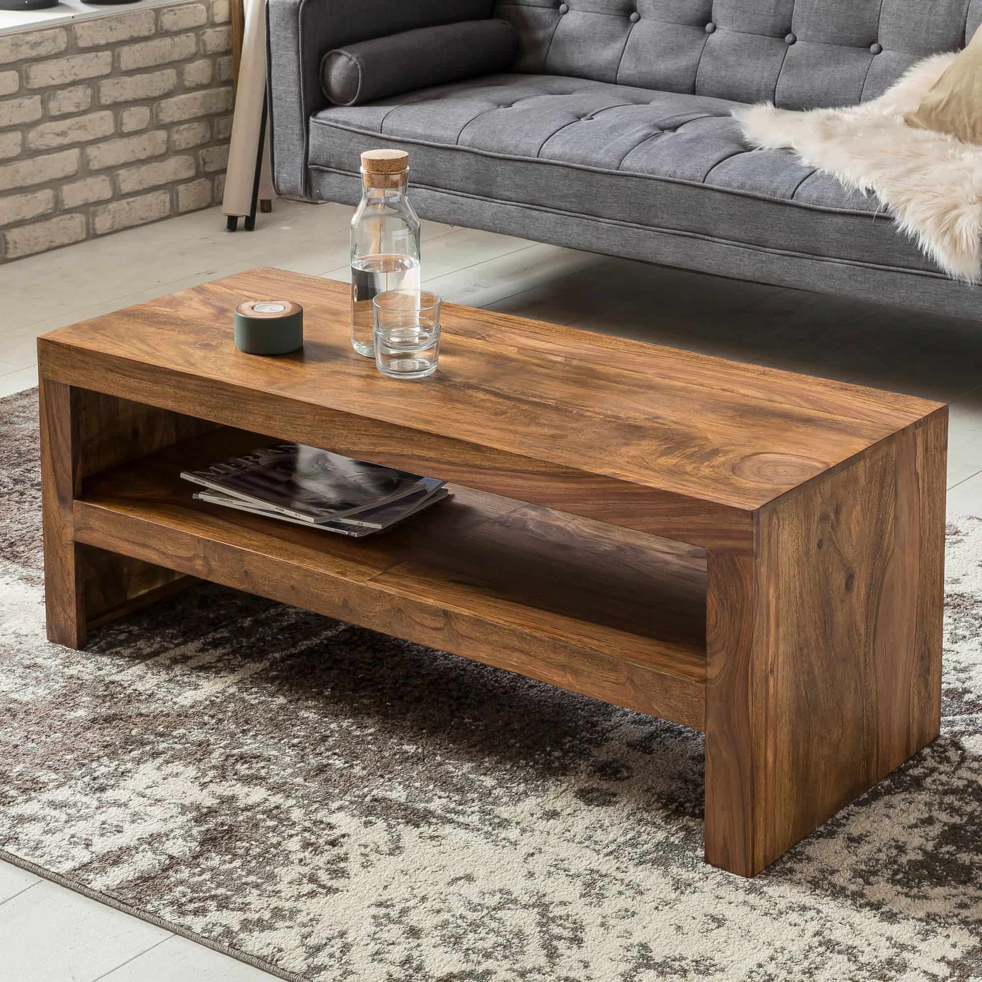 Couchtisch Massiv-Holz Durban Sheesham 110 cm breit Wohnzimmer-Tisch Design braun Landhaus-Stil Beistelltisch Couchtisch Massiv-Holz Durban Sheesham 110 cm breit Wohnzimmer-Tisch Design braun Landhaus-Stil Beistelltisch