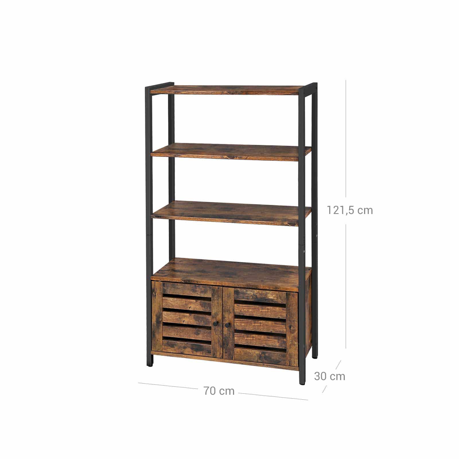 Industriestil Regal mit Lamellentüren-LSC75BX Industriestil Regal mit Lamellentüren-LSC75BX