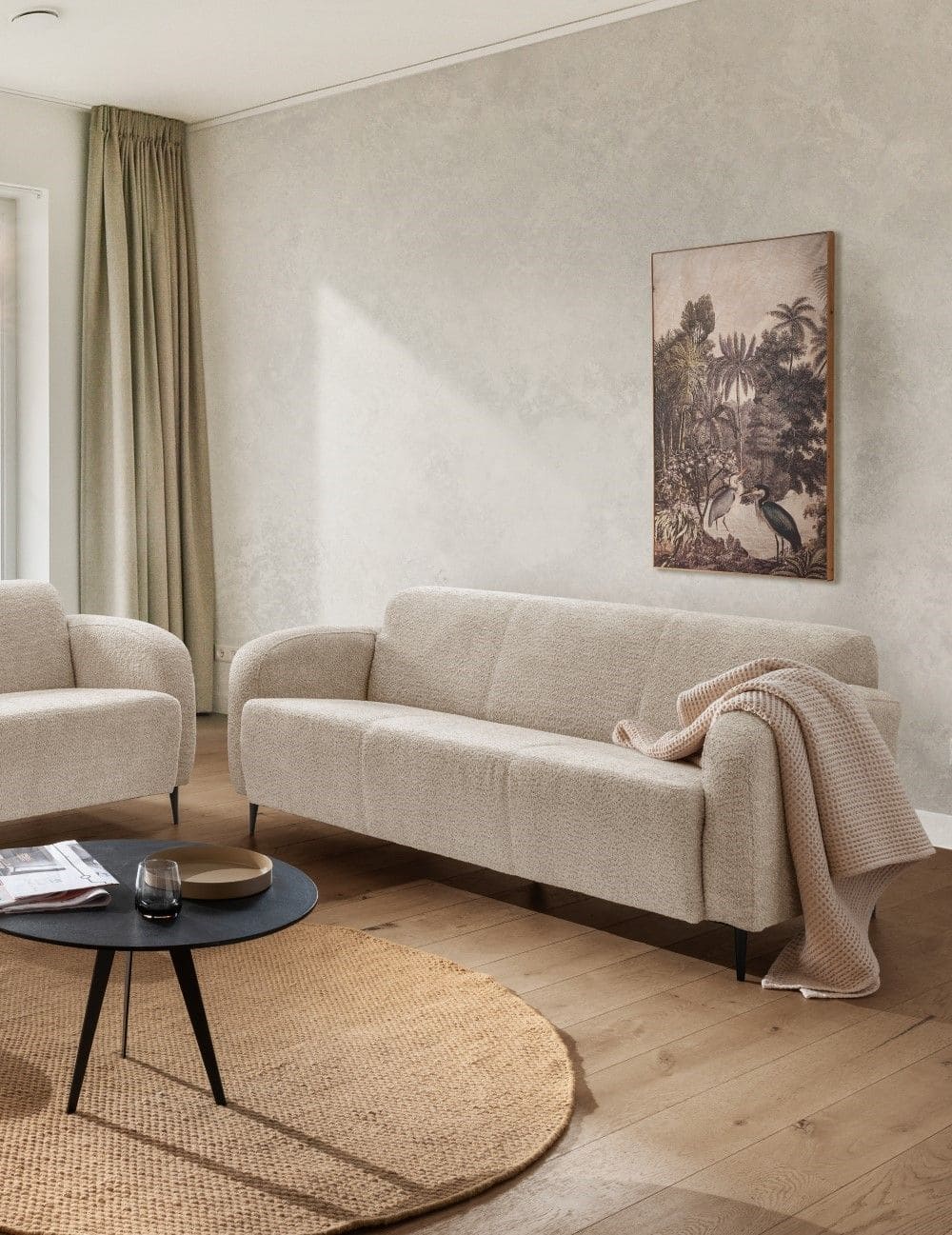 Sofa Set Marone 3er+2er+Sessel von Benformato mit Metallfüßen | verschiedene Farben