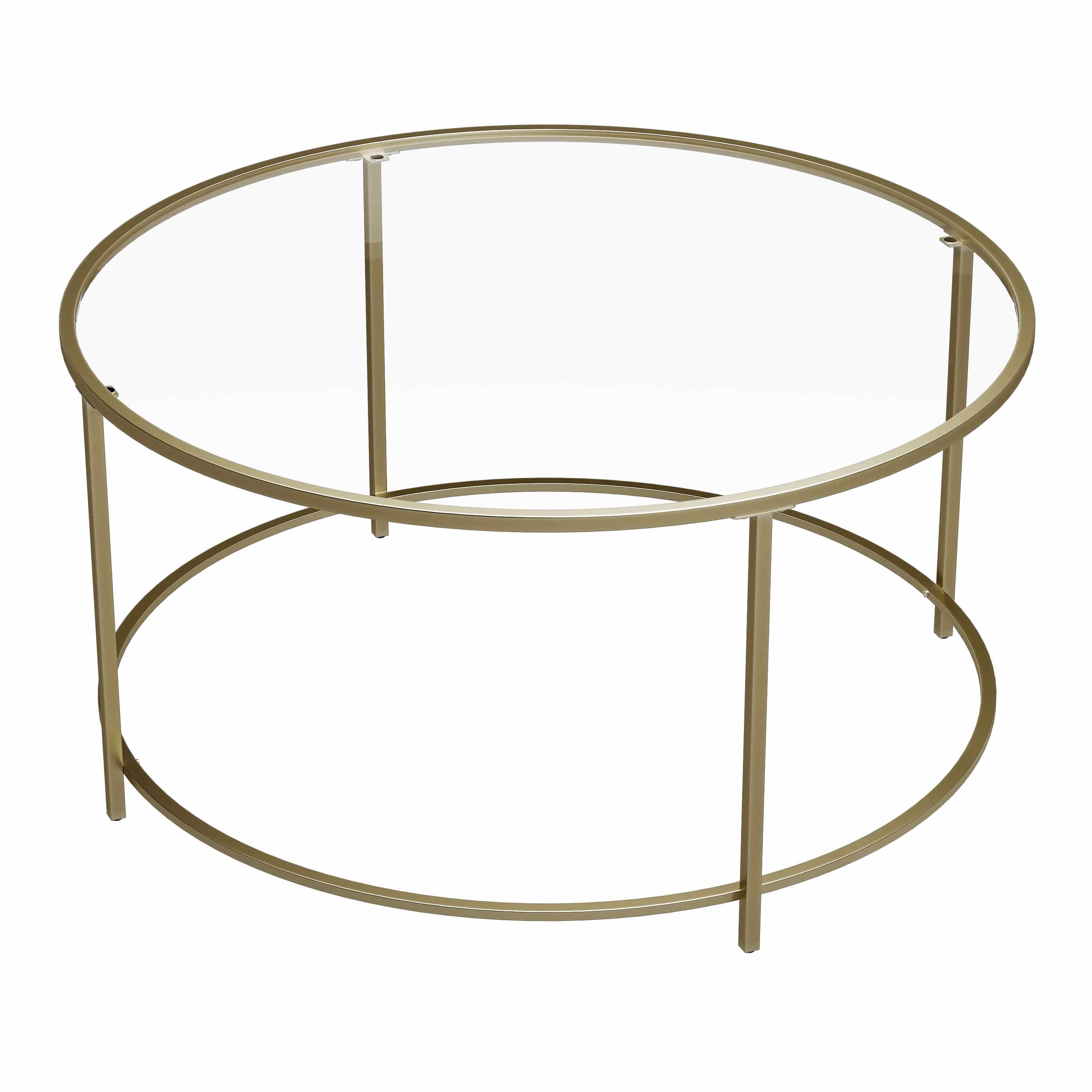 Runder Couchtisch mit Glasoberfläche-B34LGT21G Runder Couchtisch mit Glasoberfläche-B34LGT21G