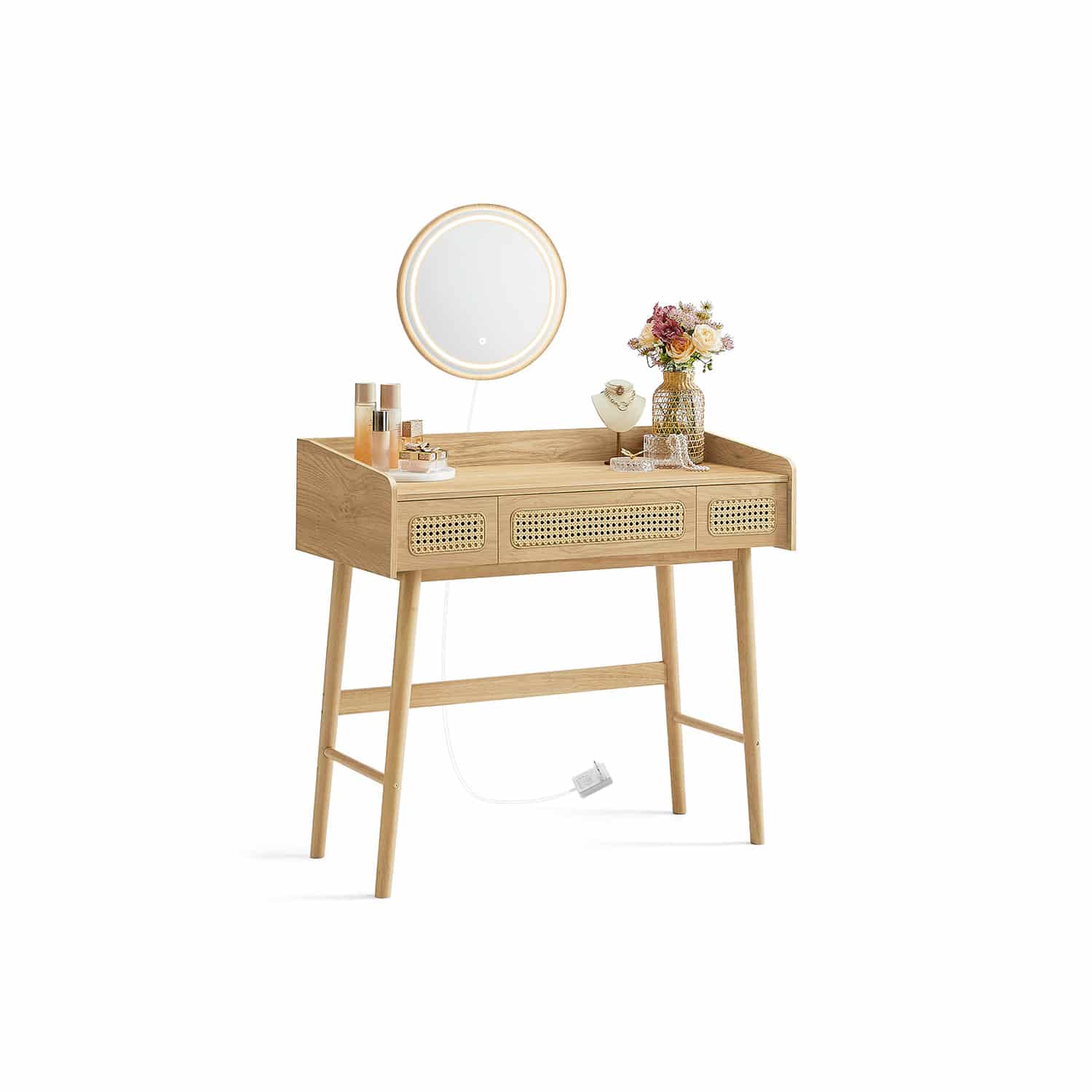 Schminktisch mit Spiegel und Schubladen Boho-Stil Schminktisch mit Spiegel und Schubladen Boho-Stil