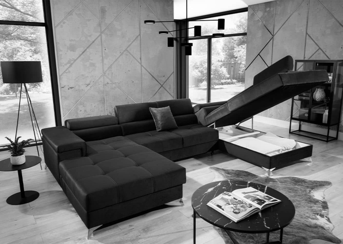 Wohnlandschaft mit Schlaffunktion Pardo – Das Statement-Stück für Design-Liebhaber Wohnlandschaft mit Schlaffunktion Pardo – Das Statement-Stück für Design-Liebhaber