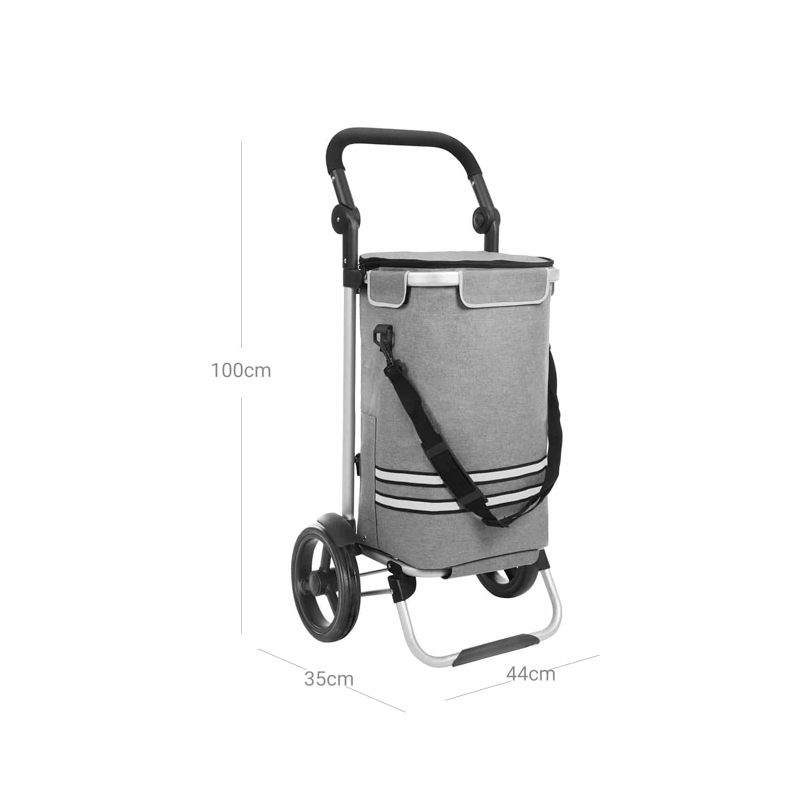 Klappbarer Einkaufstrolley Grau-B34KST02GY Klappbarer Einkaufstrolley Grau-B34KST02GY