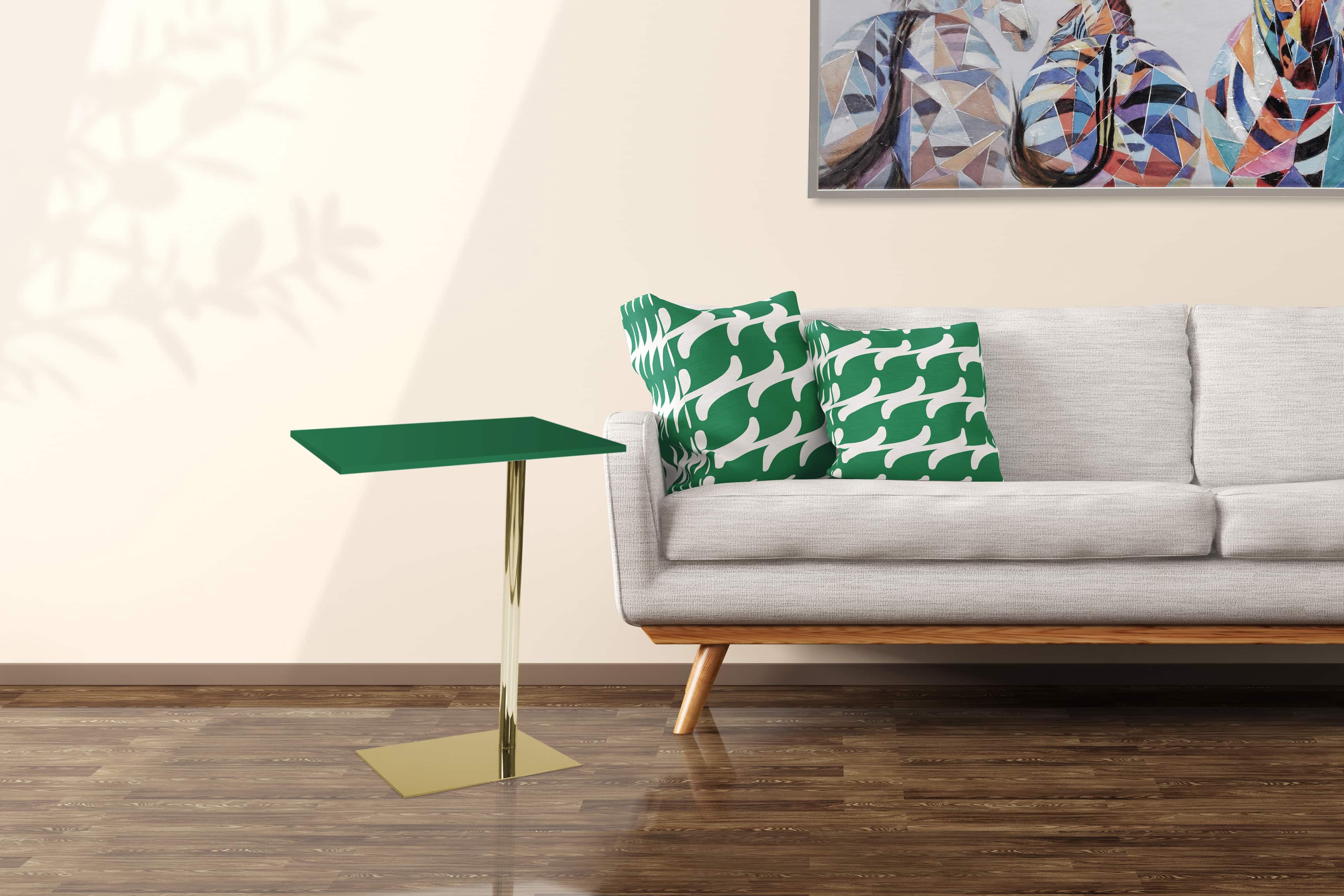 Beistelltisch Lucy 210 Grün / Gold Beistelltisch Lucy 210 Grün / Gold