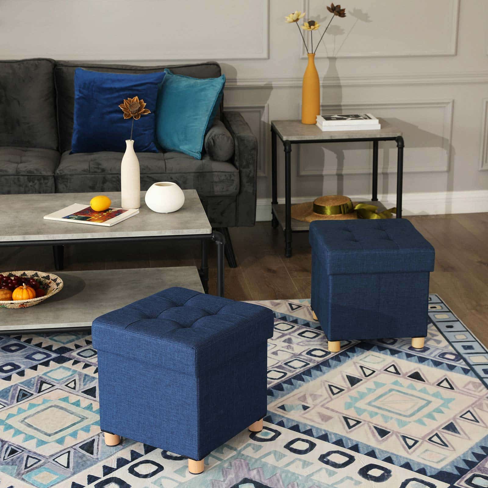 Kleiner Sitzwürfel Marineblau-LSF14IN Kleiner Sitzwürfel Marineblau-LSF14IN