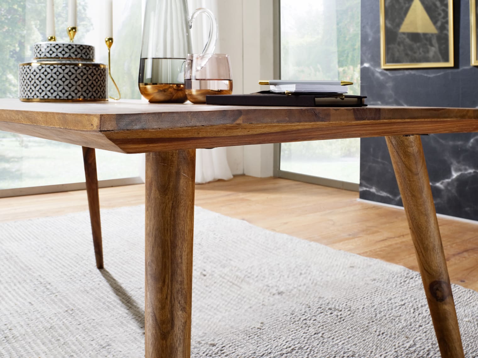 41903-WOHNLING-Esszimmertisch-REPA-180-x-80-x-76-_1 Esszimmertisch REPA 180 x 80 x 76 cm Sheesham rustikal Massiv-Holz
