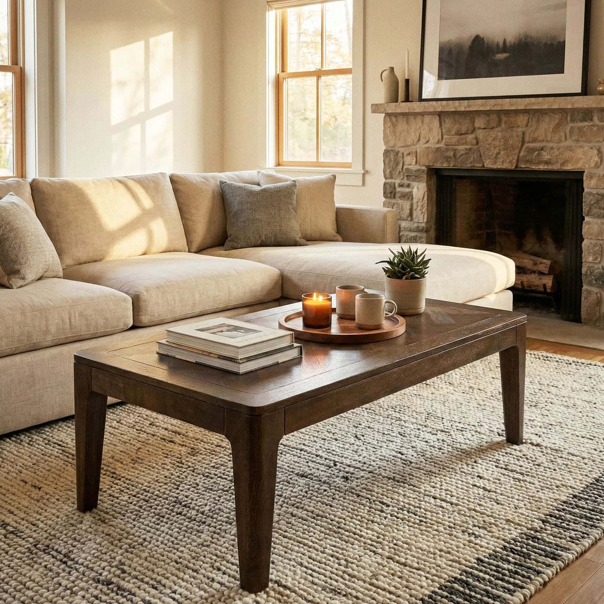 Couchtisch 120 x 60 cm Massivholz Mango Walnuss-Finish - Wohnzimmertisch Rechteckig - Sofatisch Modern Holz - Design Wohnzimmer Tisch Handmade Couchtisch 120 x 60 cm Massivholz Mango Walnuss-Finish - Wohnzimmertisch Rechteckig - Sofatisch Modern Holz - Design Wohnzimmer Tisch Handmade