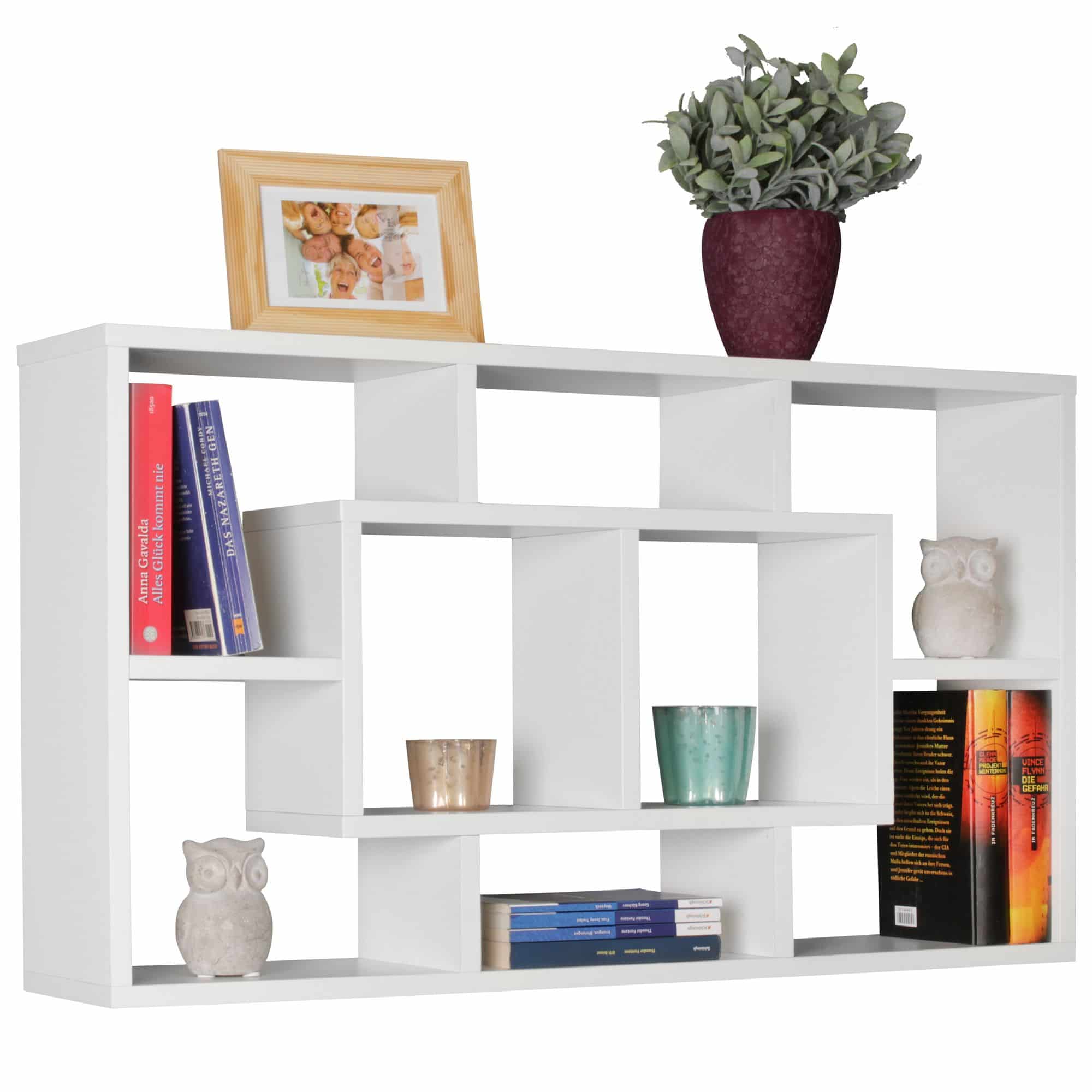 44697-WOHNLING-Wandregal-ALEX-weiss-WL5-167-WL5-167KX59lknuhtlLZ Wandregal PAOLA weiß 85 x 47,5 x 16 cm MDF-Holz Hängeregal modern