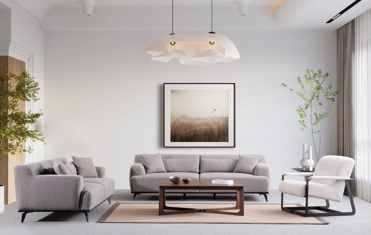 Sofa Jaguar 2-Sitzer mit 5 Kissen und Metallfüßen