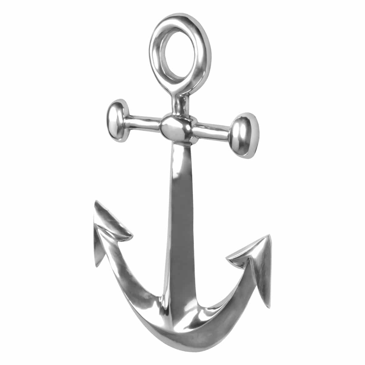 41635-WOHNLING-Deko-Anker-WL1-884-WL1-884_3 Dekofigur ANKER Aluminium Dekoration poliert 62,5 cm Statue Skulptur groß Alu einzeln modern XXL Maritim