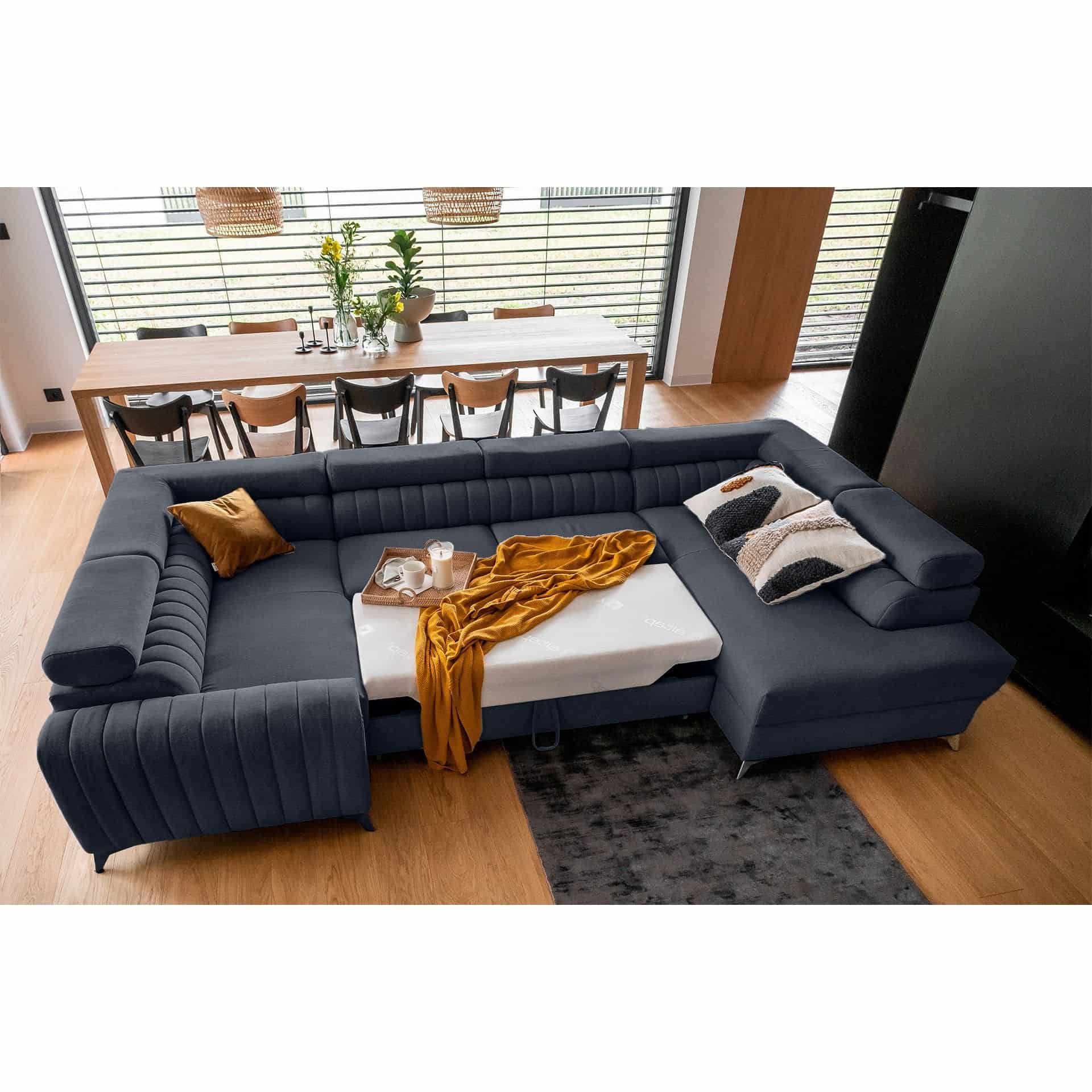 Louis Wohnlandschaft mit Schlaffunktion & Bettkasten - Poco-Stoff Louis Wohnlandschaft mit Schlaffunktion & Bettkasten - Poco-Stoff