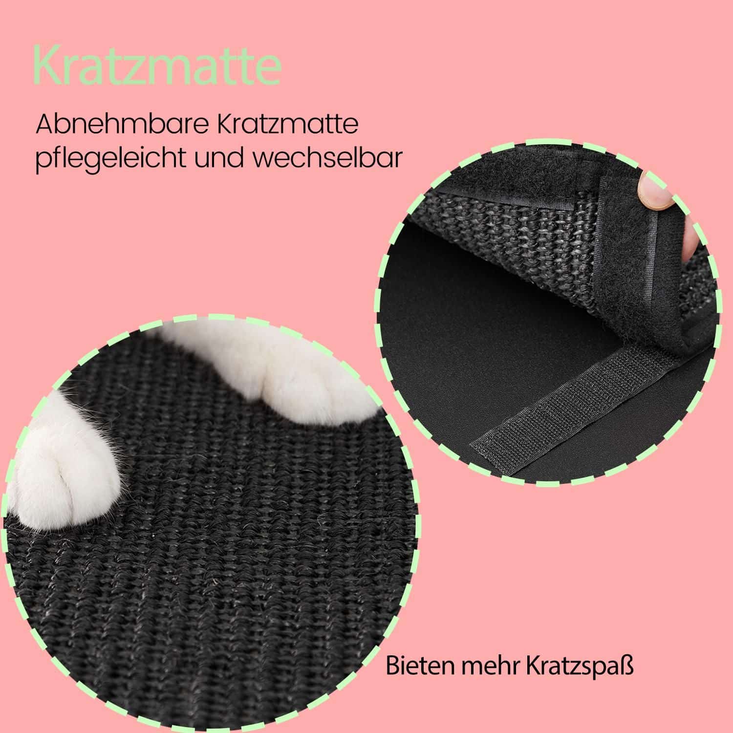 Katzenklo-Schrank mit Kratzmatte und Beinen goldfarben Katzenklo-Schrank mit Kratzmatte und Beinen goldfarben