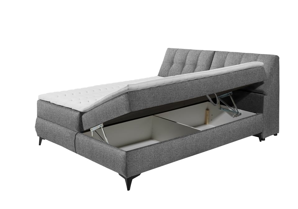 Atlantis-180_Lumos-10-dark-grey_Fkt Gemütlich und Modern: Dark Grey Boxbett - Myhomelando