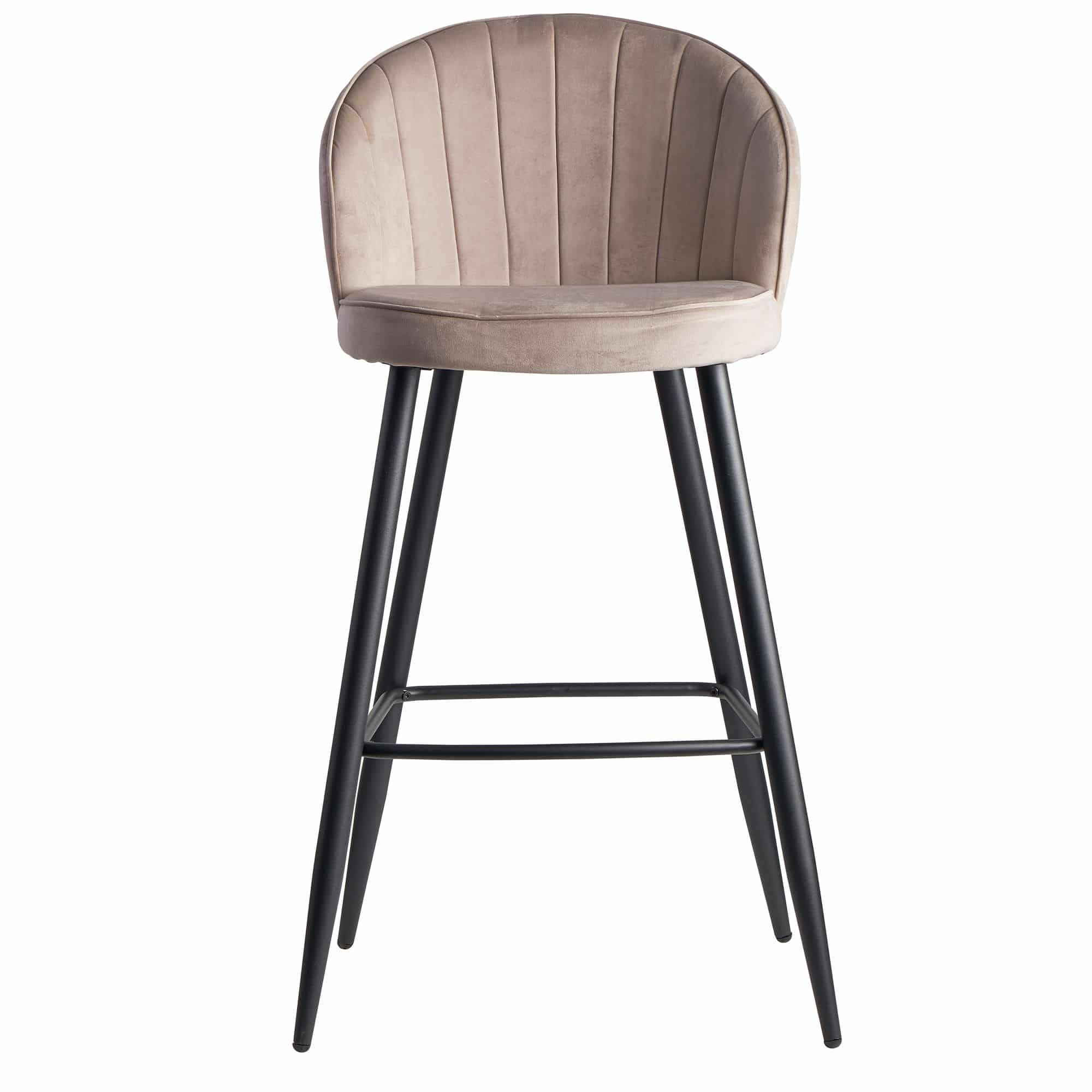 57417-Wohnling-Barhocker-Samt-beige-WL6-291-WL6-291_4 Komfortabler Sitz mit stilvollem Samtbezug