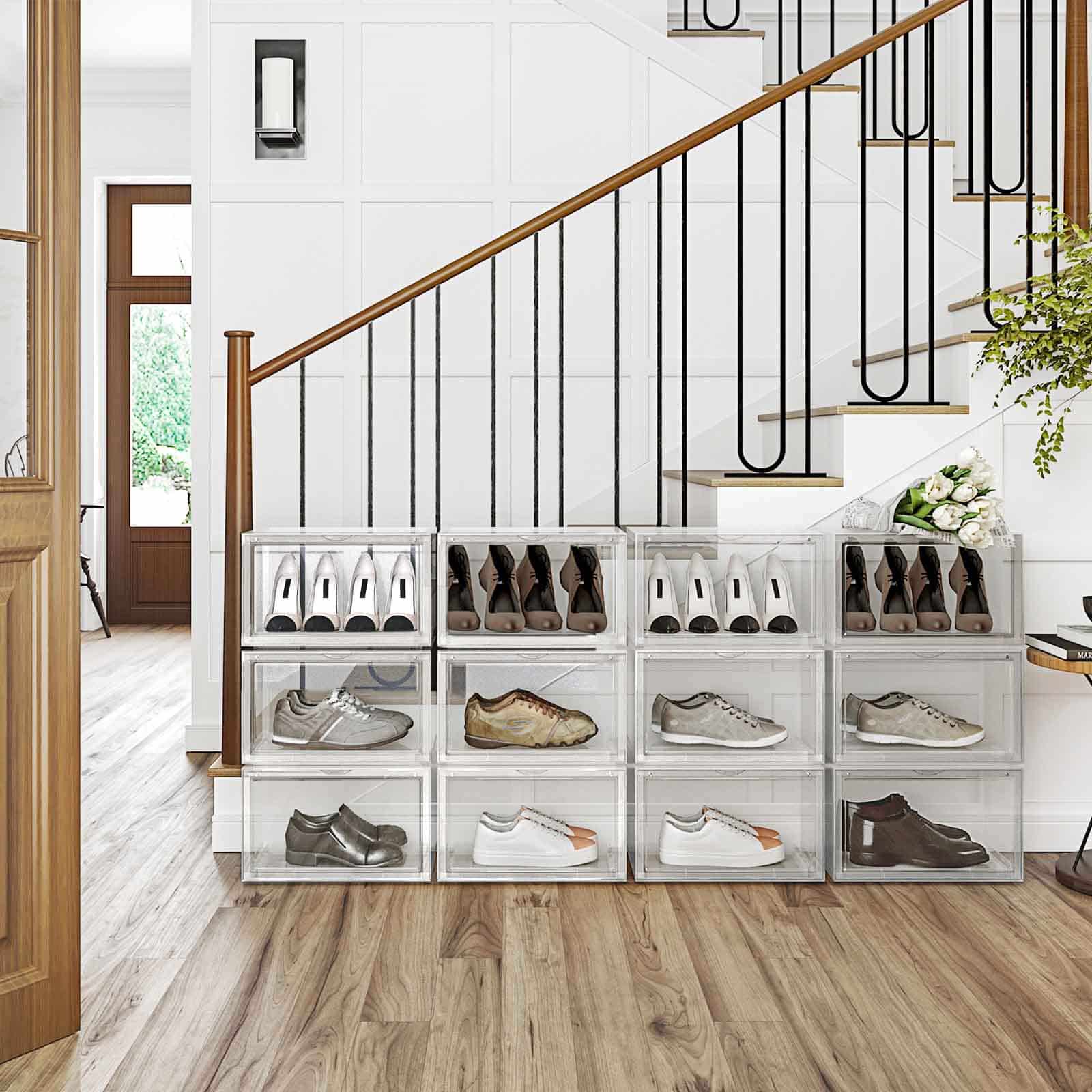 Schuhboxen 6 Stk bis Größe 46 Transparent-B34LSP06CW Schuhboxen 6 Stk bis Größe 46 Transparent-B34LSP06CW