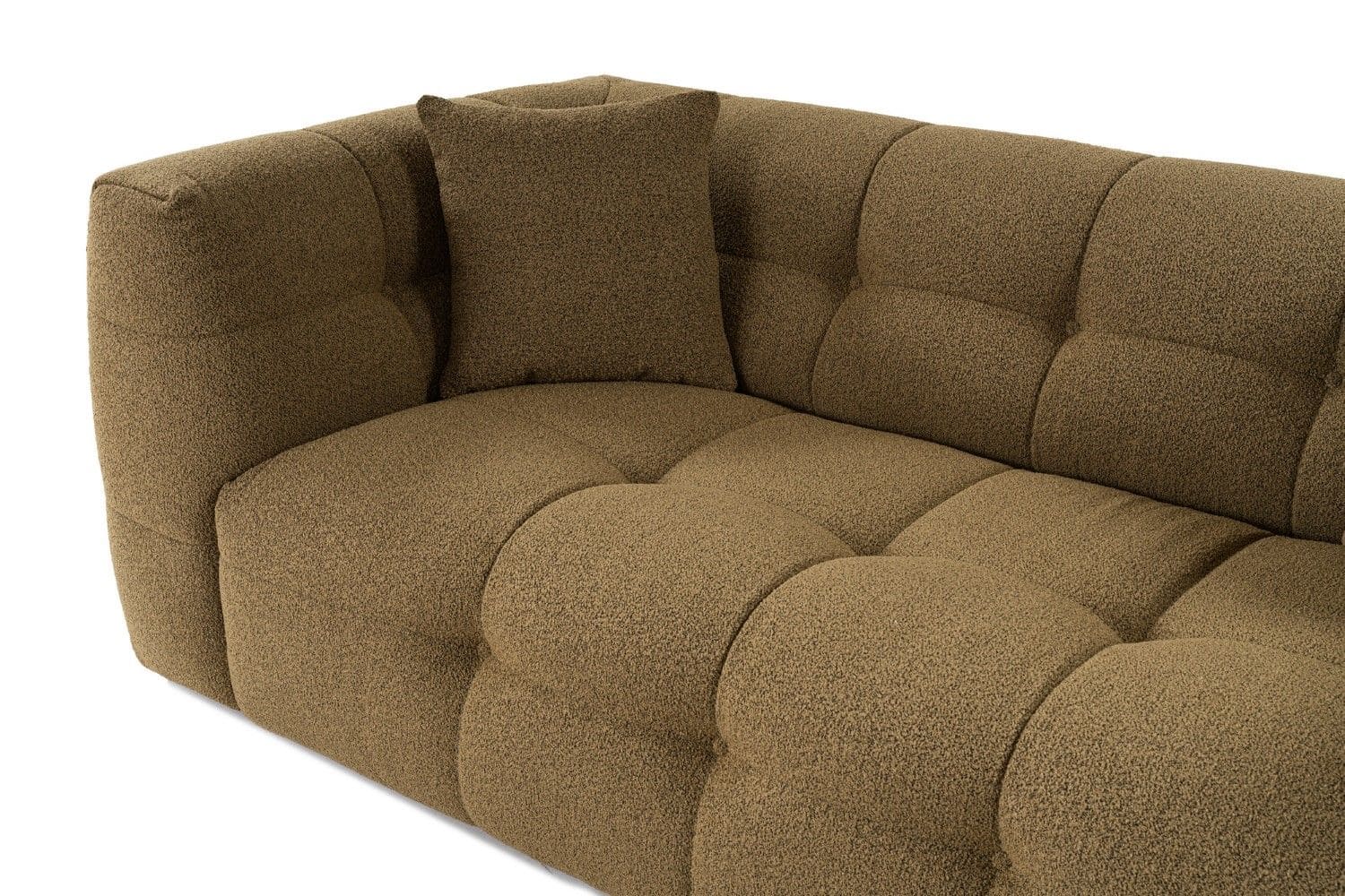 Sofa Cady 2-Sitzer Khaki – Mikrofaser Flock Sofa Cady 2-Sitzer Khaki – Mikrofaser Flock