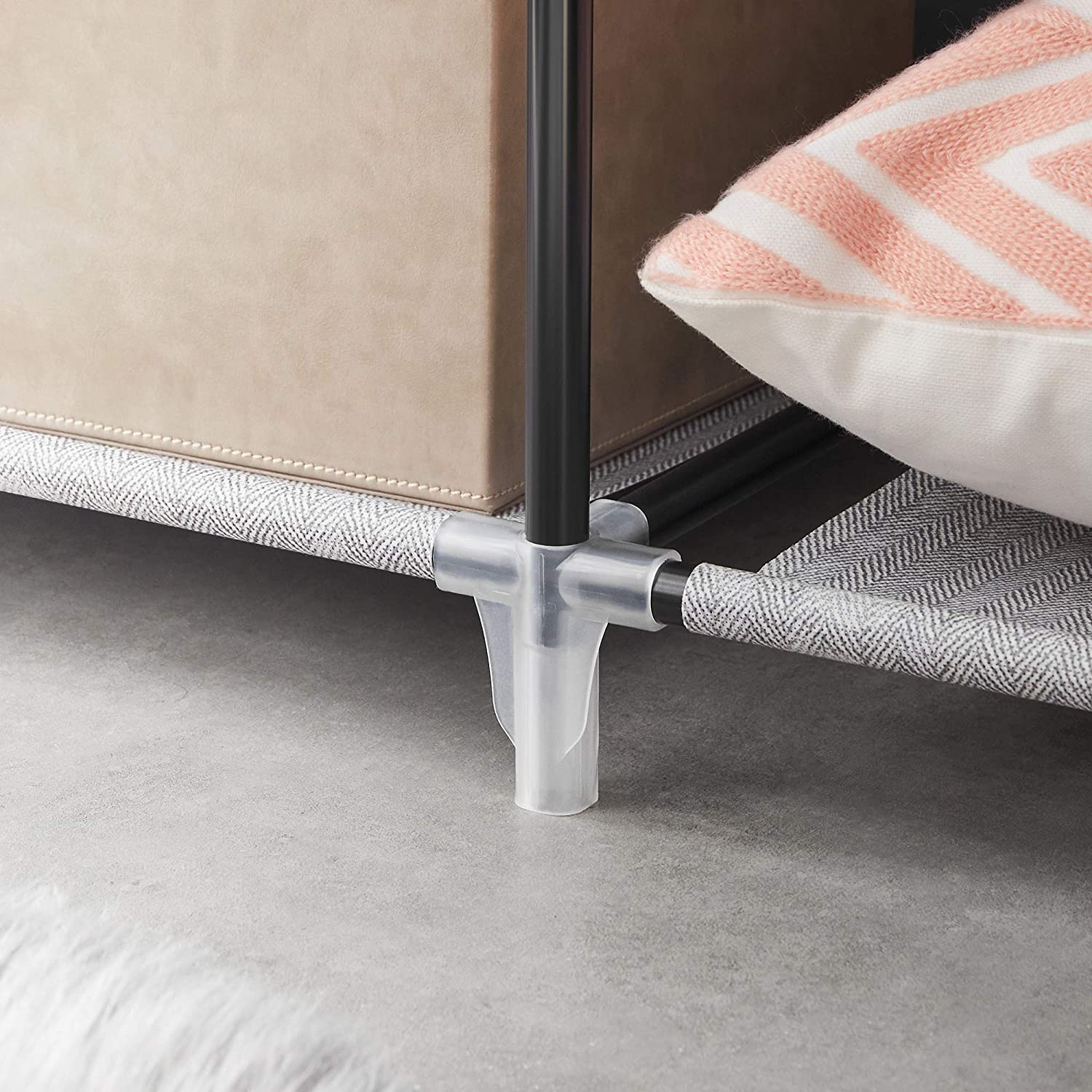 Stoffschrank Metallrohre Grau-RYG084G22 Stoffschrank Metallrohre Grau-RYG084G22