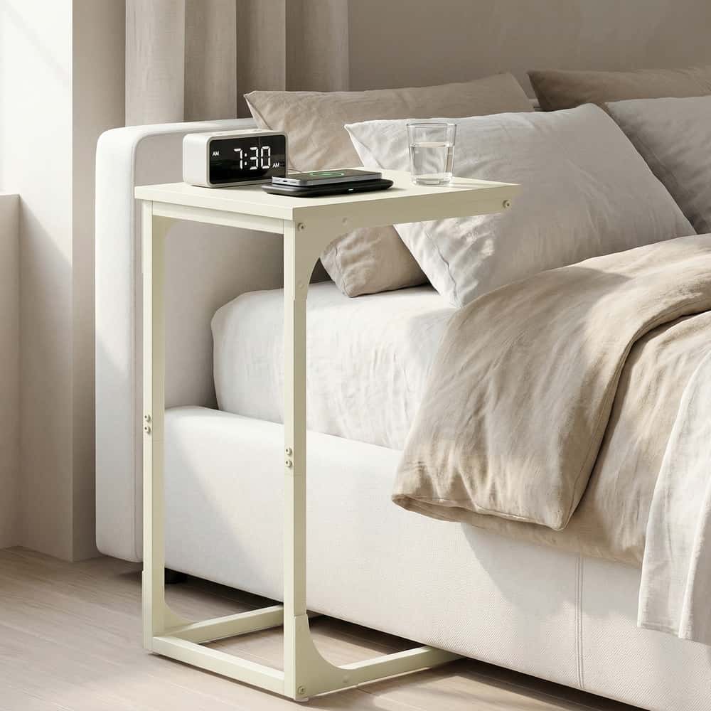 Beistelltisch mit Metallgestell, Beistelltisch für Wohnzimmer, Schlafzimmer Beistelltisch mit Metallgestell, Beistelltisch für Wohnzimmer, Schlafzimmer