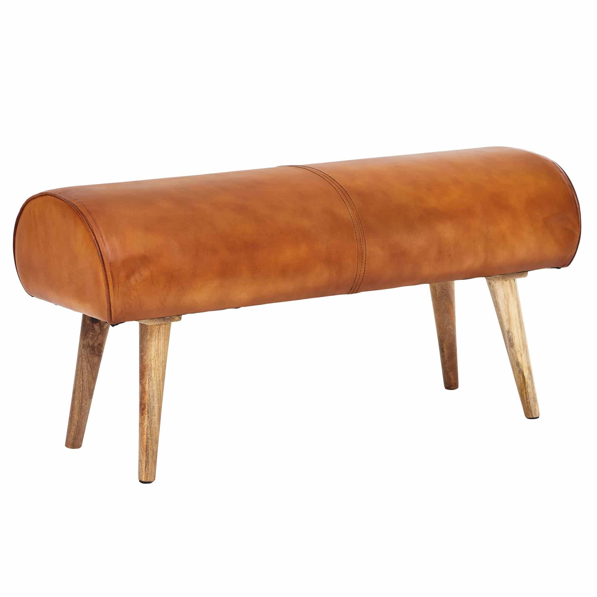 52637-WOHNLING-Sitzbank-100x38x49-cm-WL6-086-WL6-086HD6bFpGpgmhVl Sitzbank Echtleder / Massivholz Bank 100x53x40 cm