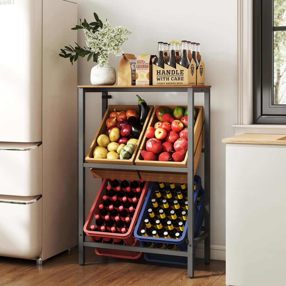 Getränkekistenregal, 2 Ebenen, für 4 Kisten Getränkekistenregal, 2 Ebenen, für 4 Kisten