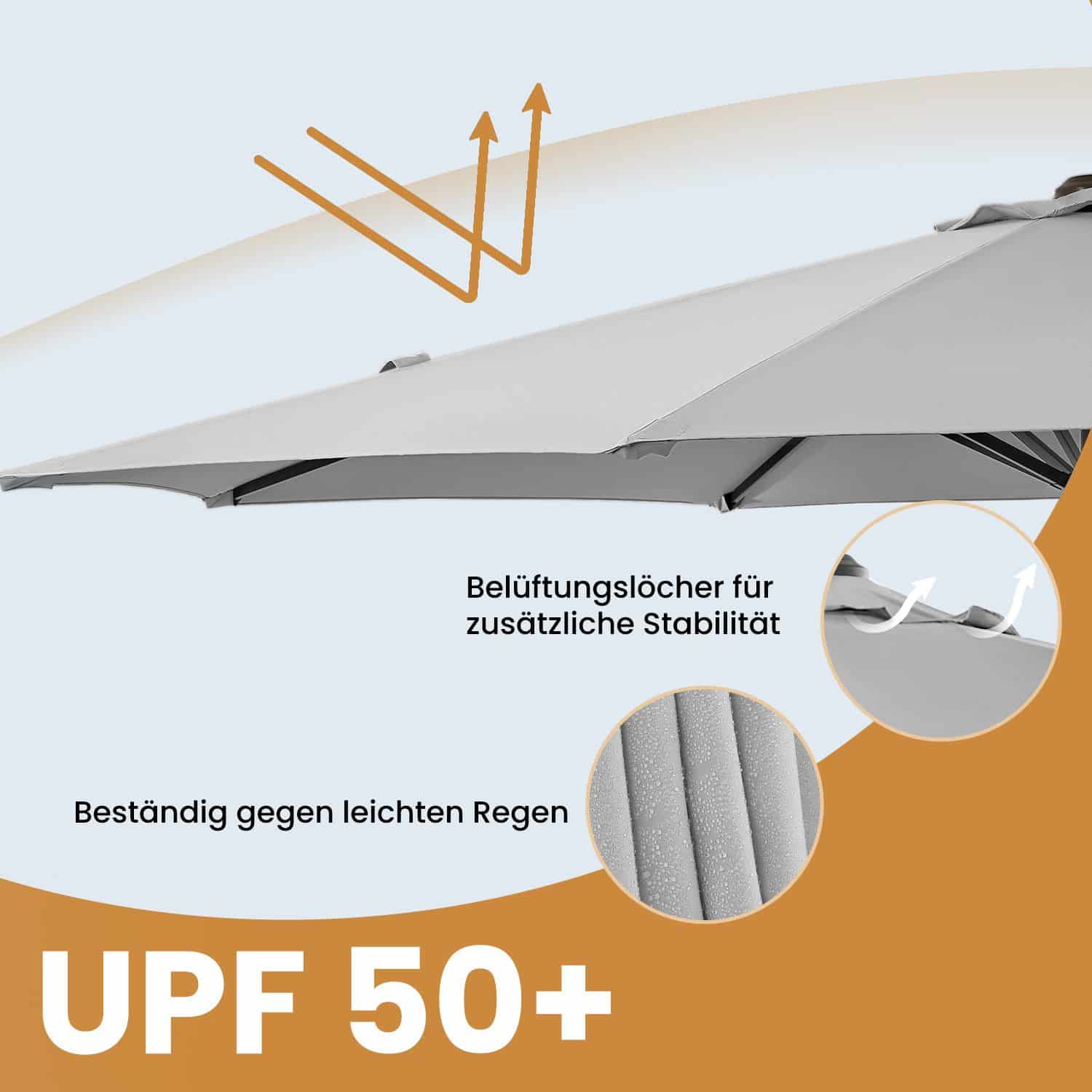 Sonnenschirm, Ampelschirm, 300 cm Sonnenschirm, Ampelschirm, 300 cm