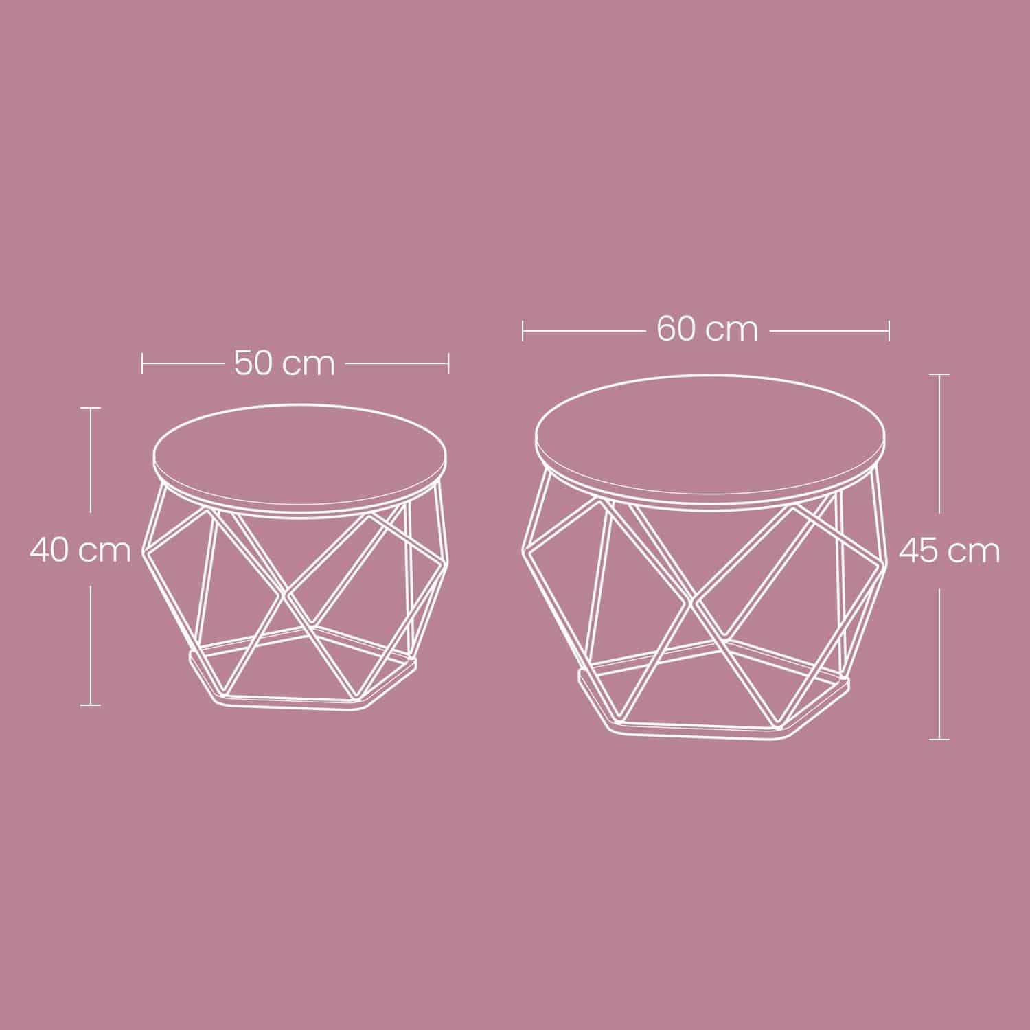 Couchtisch 2er Set, Wohnzimmertisch rund, Beistelltisch modern Couchtisch 2er Set, Wohnzimmertisch rund, Beistelltisch modern