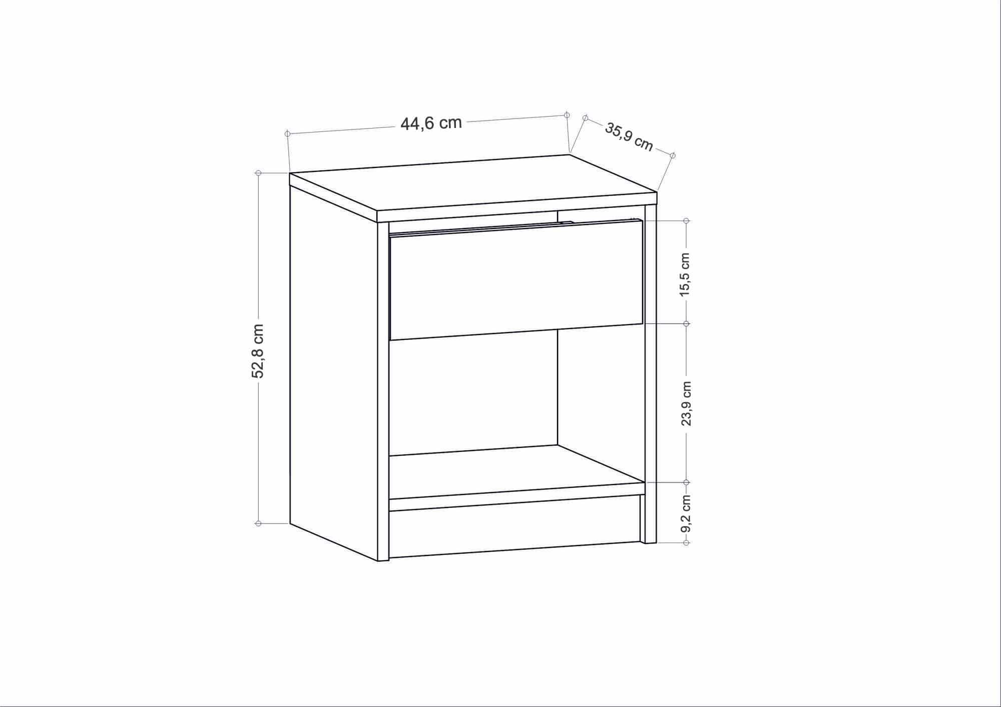 Sheridan - anthrazit - Nachttisch Sheridan - anthrazit - Nachttisch