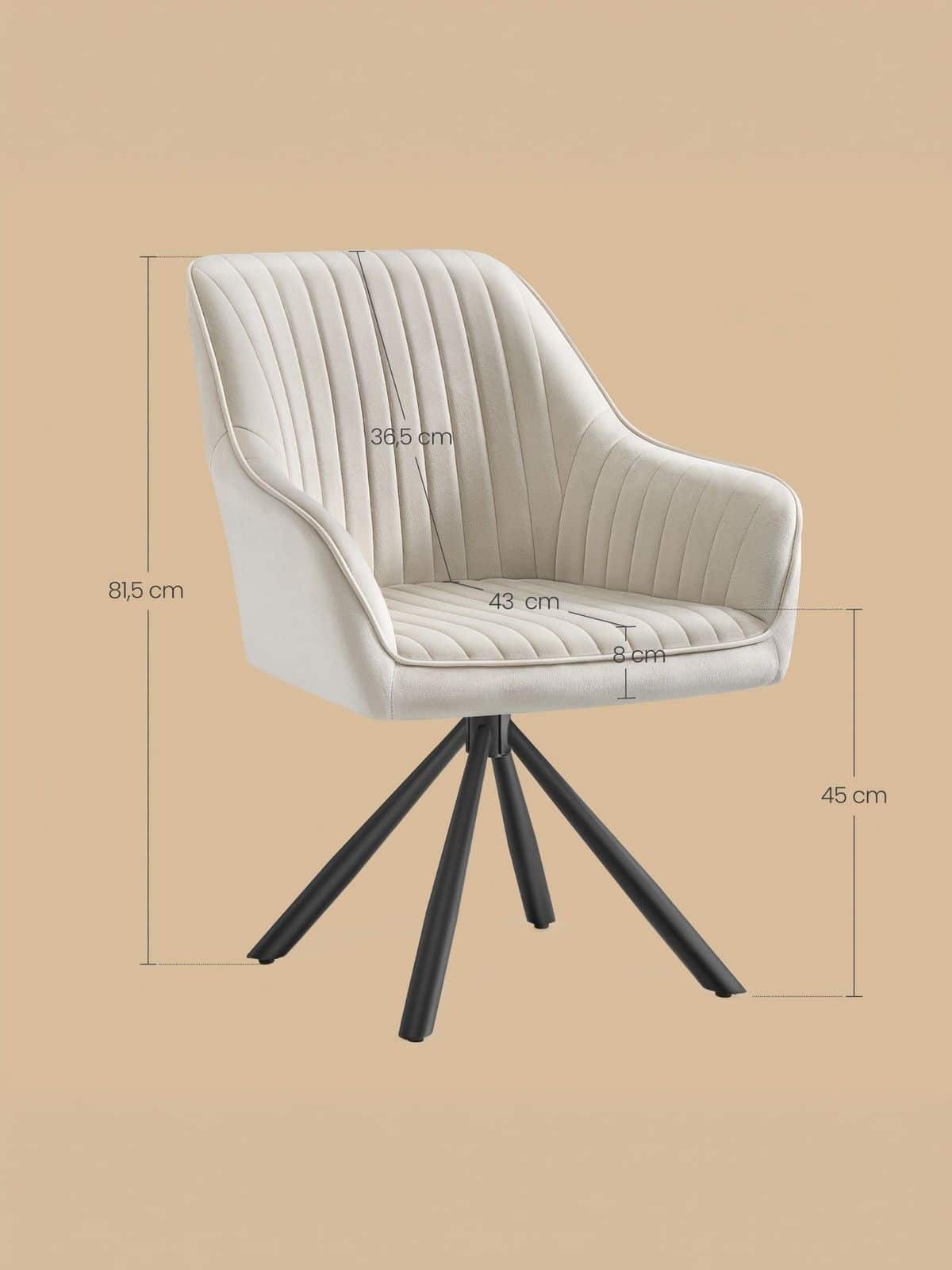 Esszimmerstuhl, drehbar, Samt