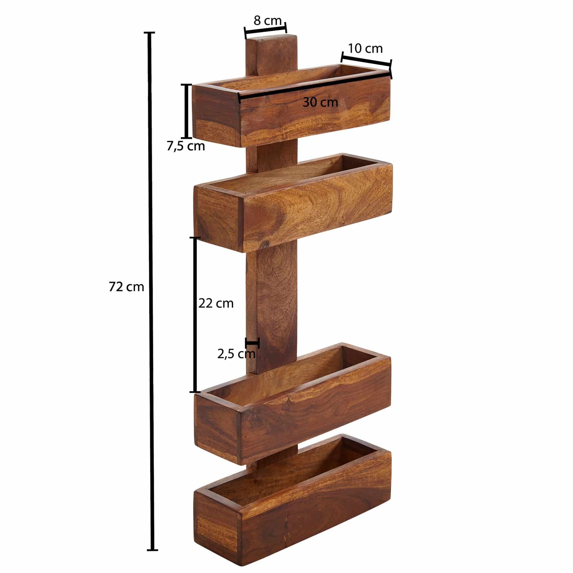 38539-WOHNLING-Zeitungsstaender-MUMBAI-Massivholz-Sheesham-3 Zeitungsständer MUMBAI Massivholz Sheesham 2 Ablagefächer Zeitschriften-Ständer Design Prospekt-Halter Landhausstil