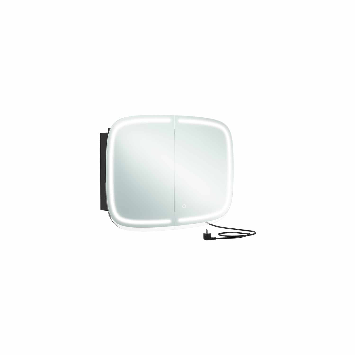 Spiegelschrank mit Beleuchtung tintenschwarz Spiegelschrank mit Beleuchtung tintenschwarz