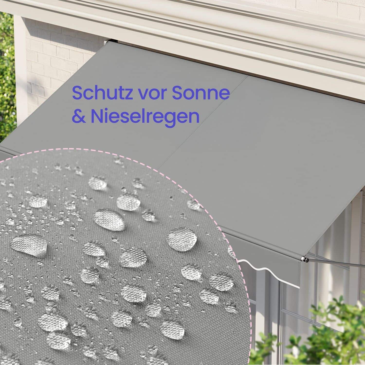 Klemmmarkise, Balkonmarkise, höhenverstellbar