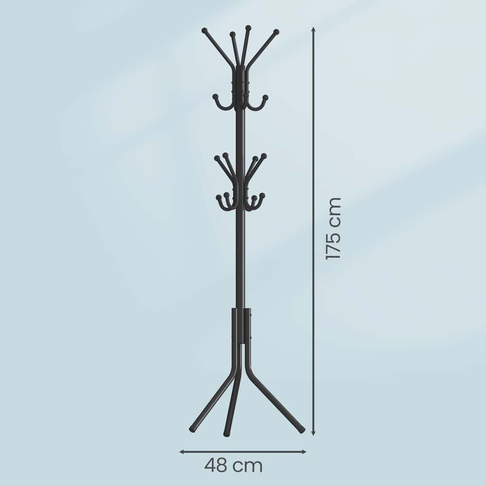 Garderobenständer aus Metall, Kleiderständer mit Haken, für Wohnzimmer