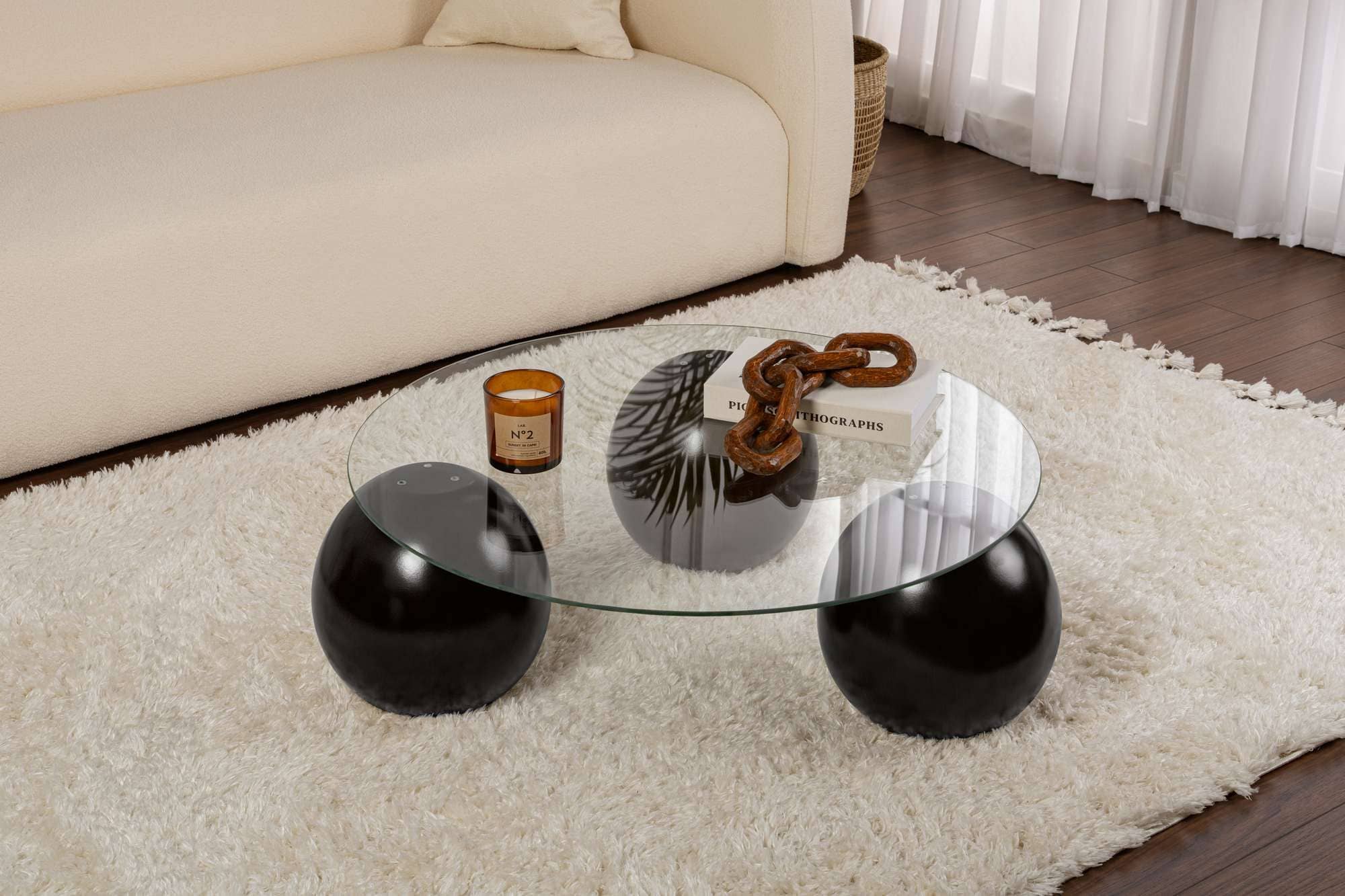 Miro - Schwarz, Transparent - Couchtisch