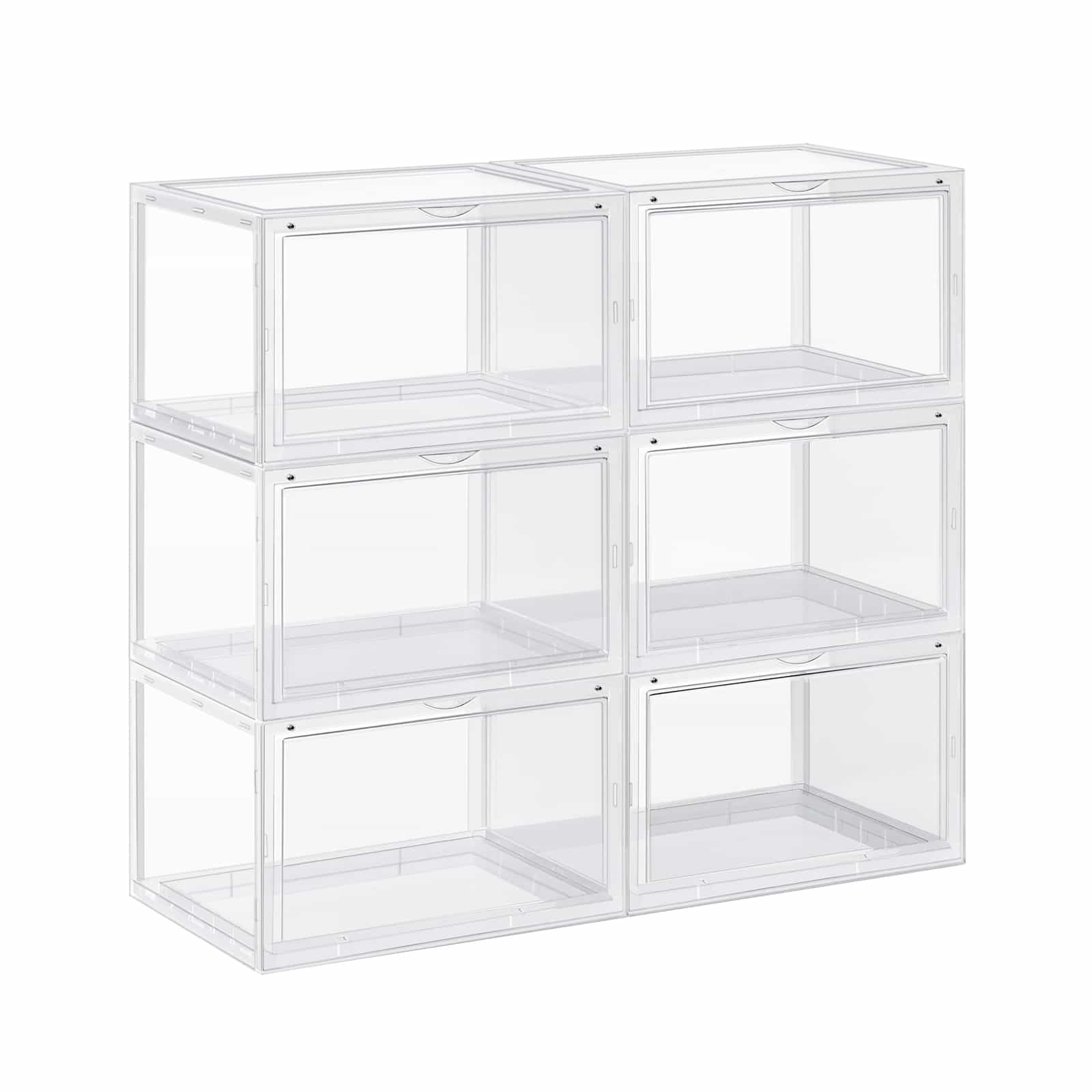 Schuhboxen 6 Stk bis Größe 46 Transparent-B34LSP06CW Schuhboxen 6 Stk bis Größe 46 Transparent-B34LSP06CW