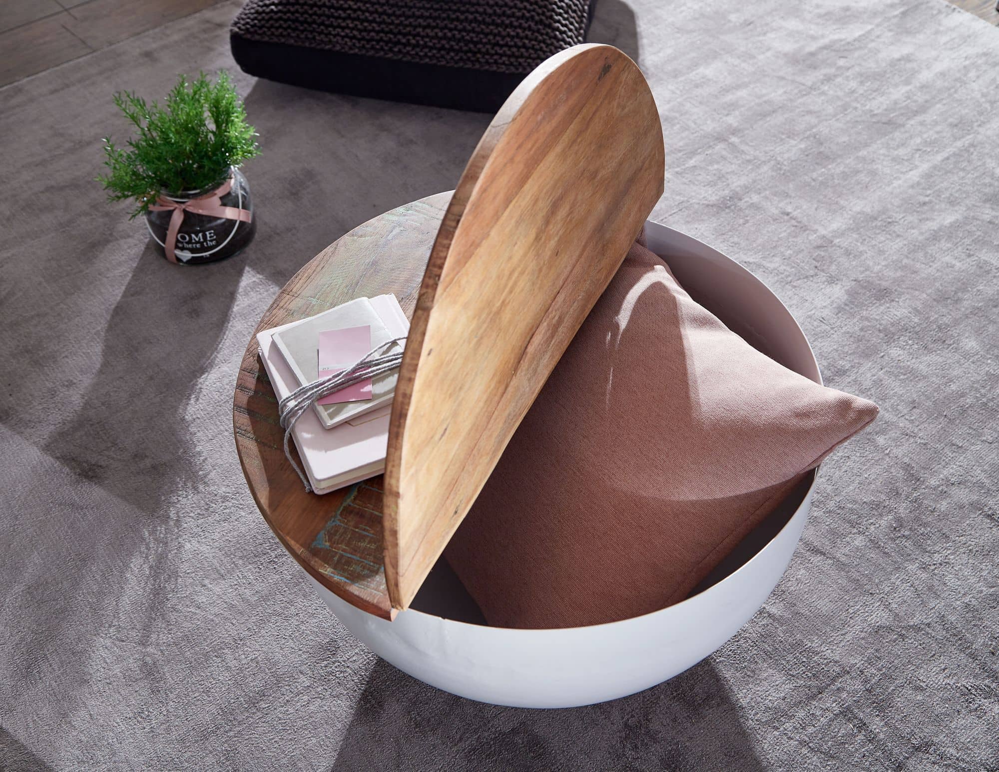 57895-WOHNLING-Couchtisch-weiss-60x60x35-cm-Mango-Holz-WL6-334-WL6-334_5 Couchtisch Mango 60x34x60 cm Massivholz Metall Tisch Weiß Industrial Rund