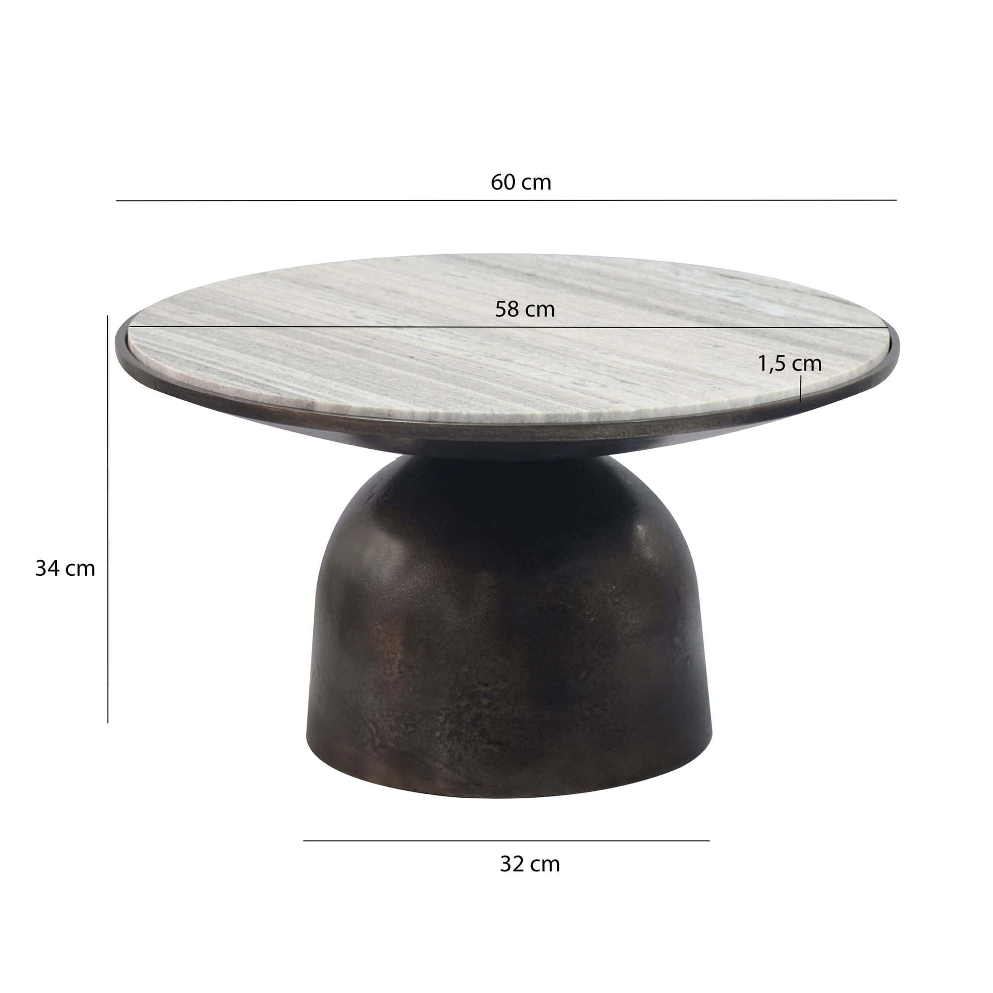 Couchtisch 60cm Aluminium mit weißer Marmor Tischplatte - Runder Wohnzimmertisch - Design Sofatisch - Moderner Loungetisch - Edler Beistelltisch Wohnzimmer Handmade Couchtisch 60cm Aluminium mit weißer Marmor Tischplatte - Runder Wohnzimmertisch - Design Sofatisch - Moderner Loungetisch - Edler Beistelltisch Wohnzimmer Handmade