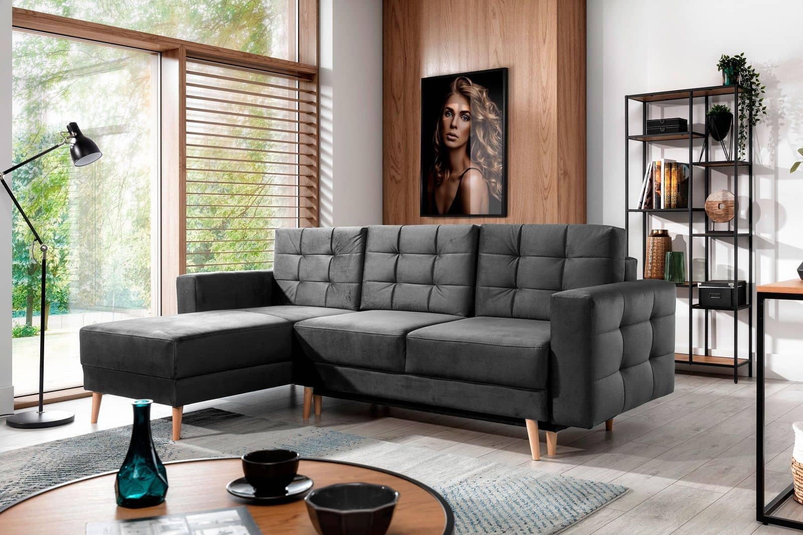 Ecksofa Asgard L mit Schlaffunktion – Eltap Monolith Retro Ecksofa Asgard L mit Schlaffunktion – Eltap Monolith Retro