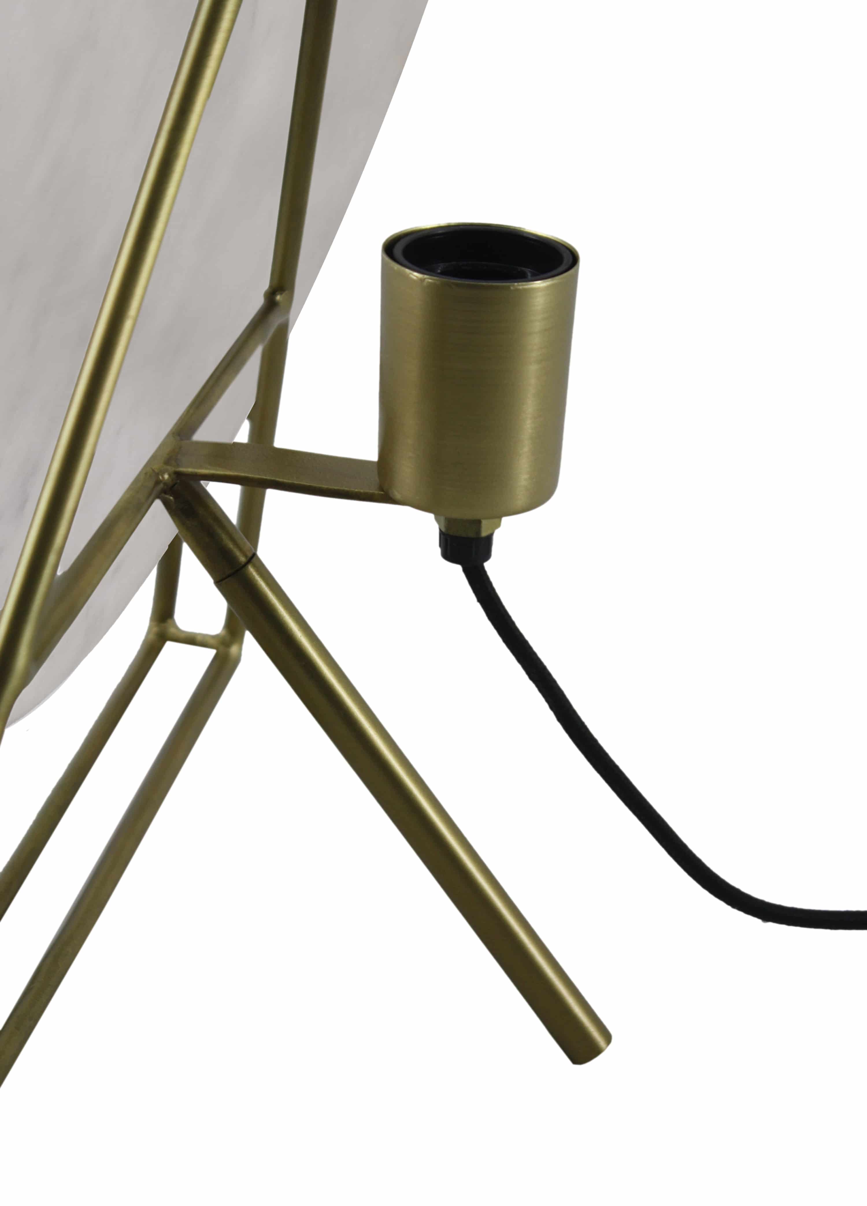 Tischlampe Carmie 487 Marmor / Weiß