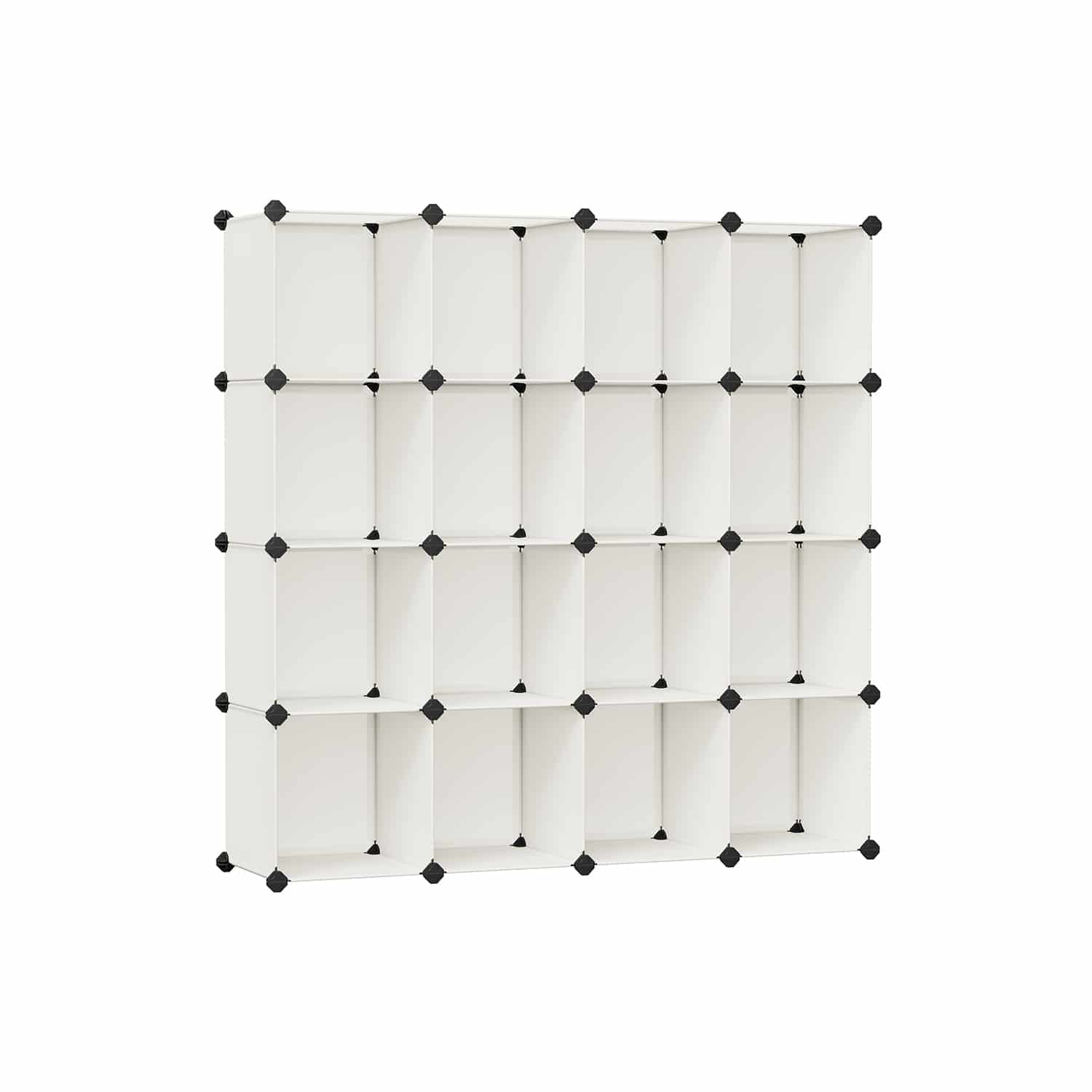 Schuhregal 153 x 31 x 153 cm mit 15 Fächern cremeweiß