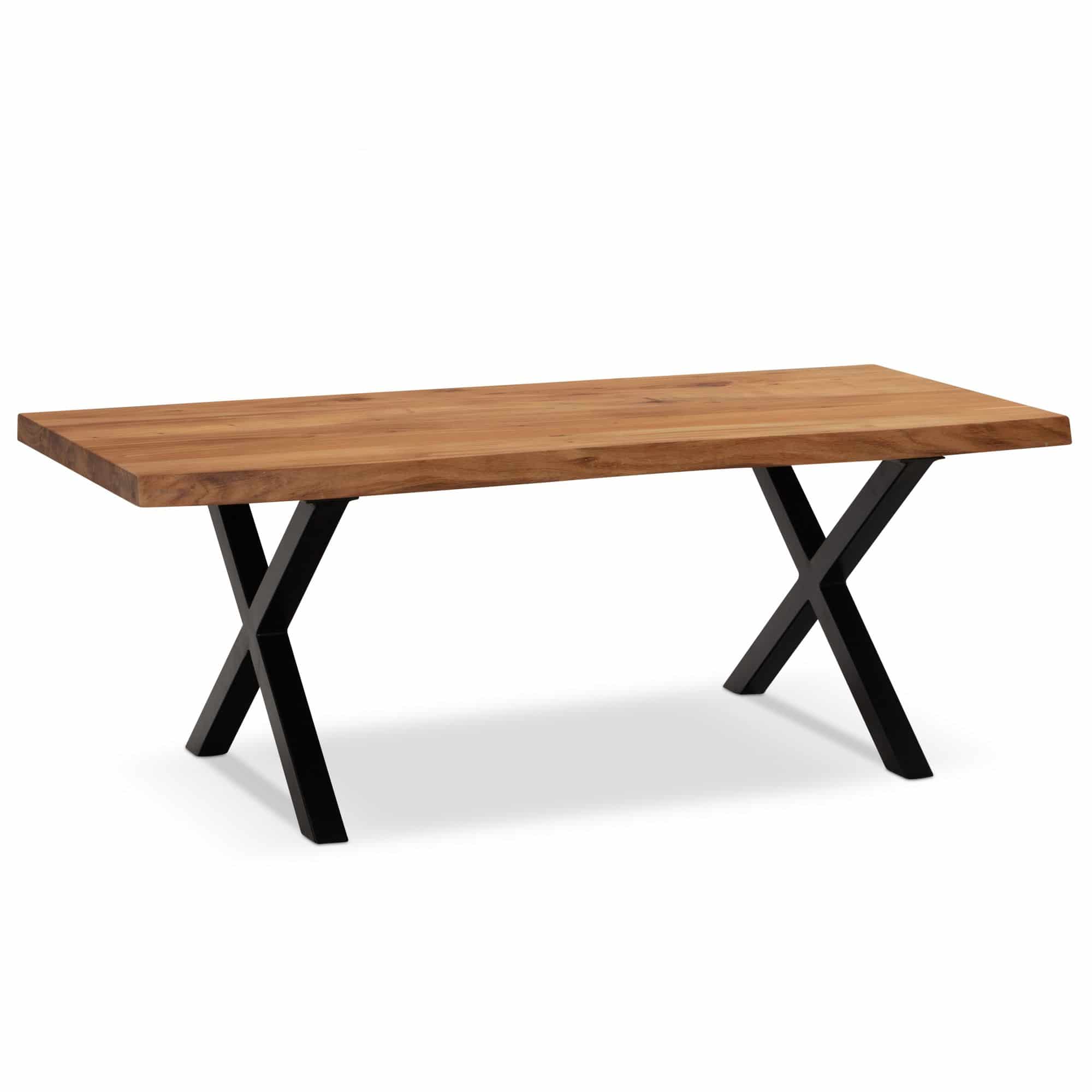 Couchtisch 120x60x46 cm Akazie Massivholz / Metall Baumkante Couchtisch 120x60x46 cm Akazie Massivholz / Metall Baumkante