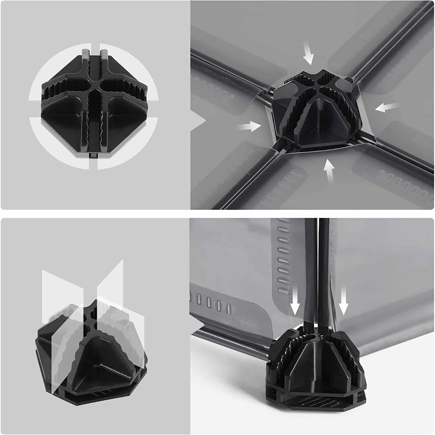 Haustierkäfig aus Kunststoff Grau-LPC004G01