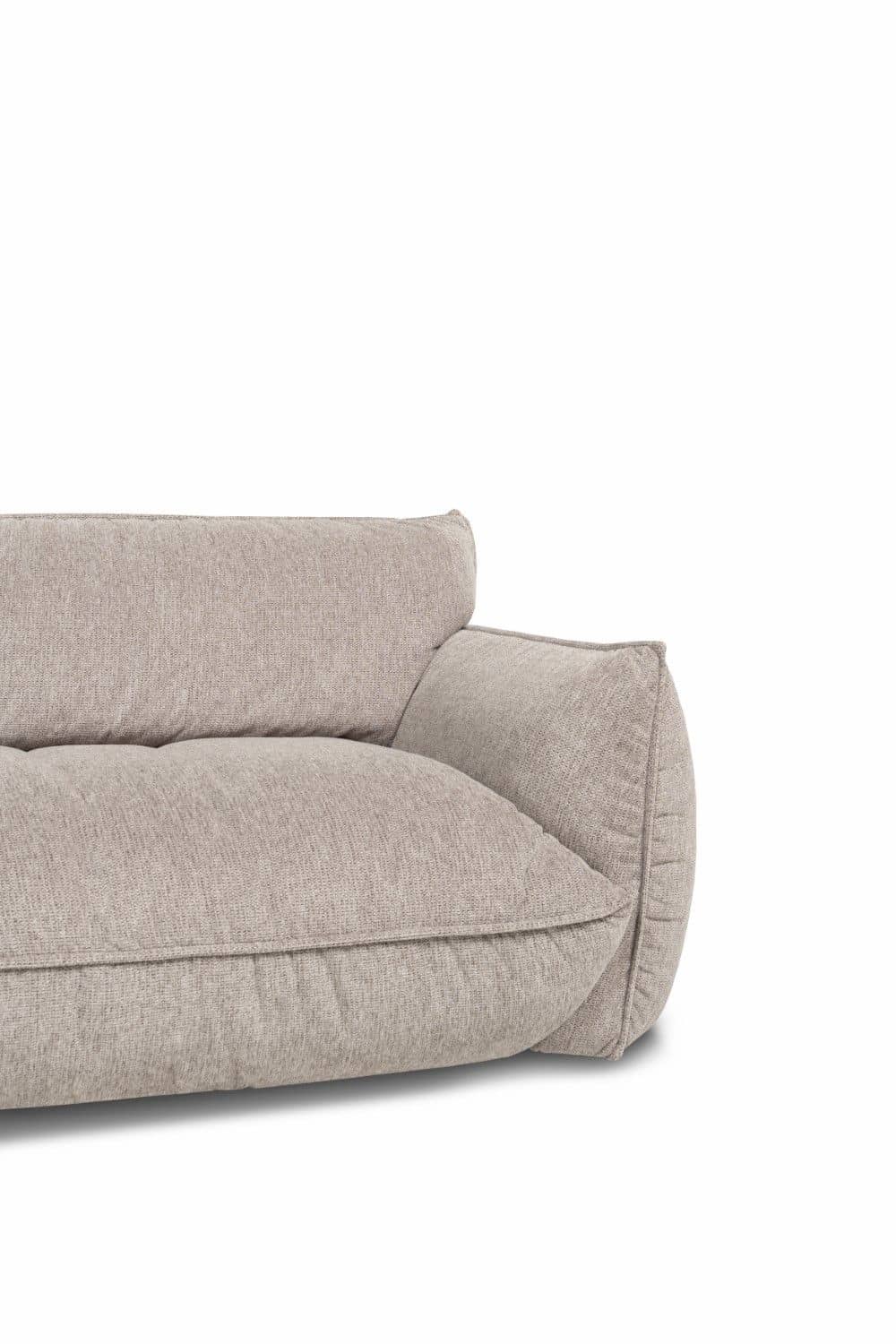 Ecksofa Fluffy aus Chenille-Stoff mit Sitztiefenverstellung - designwerk