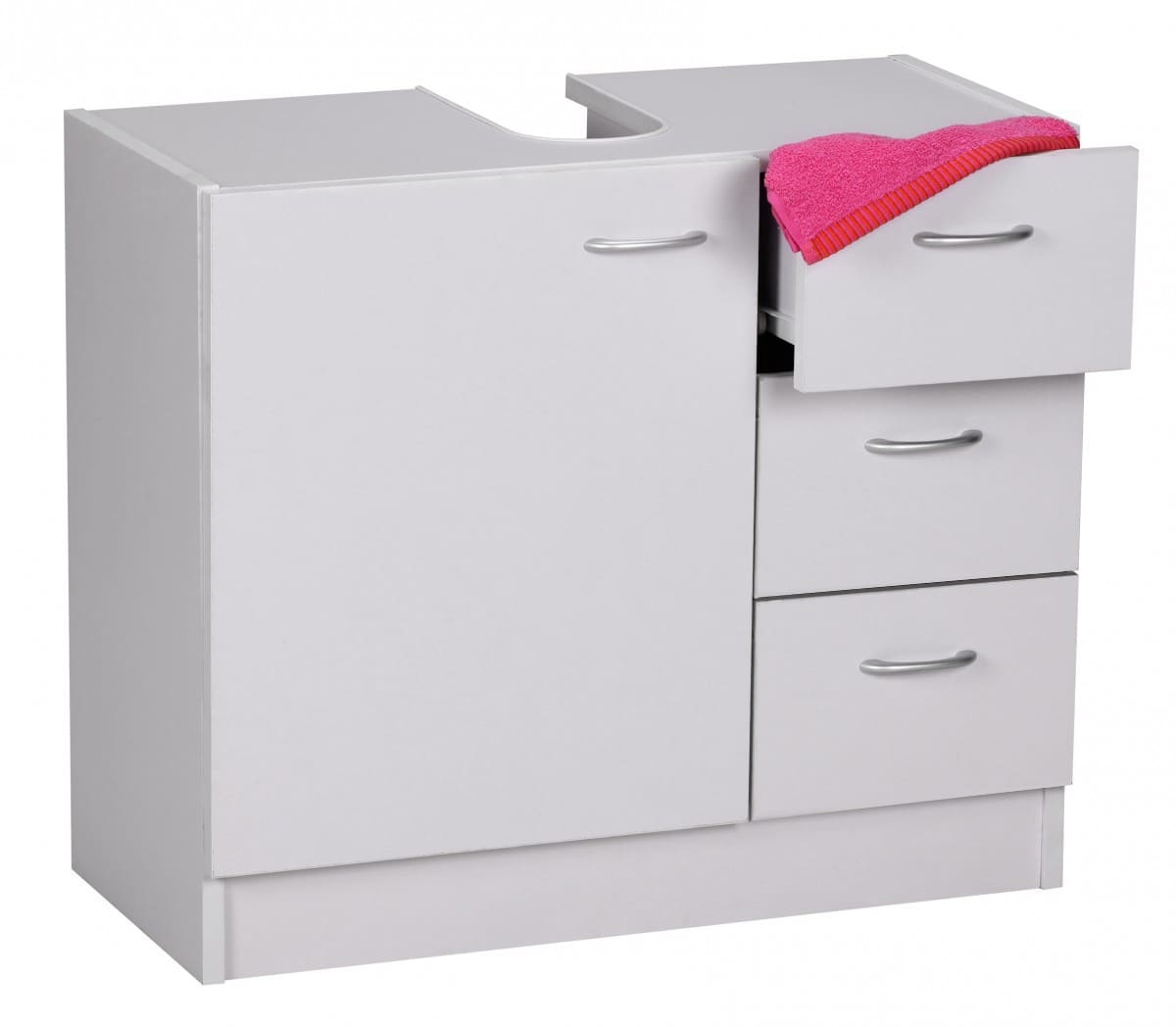 35999-WOHNLING-Bad-Unterschrank-Waschbecken-weiss-WH056W3TIzTkaBpdFR Bad Waschbecken Unterschrank 54 x 63 x 30 cm 1 Tür, 3 Schubladen, weiß